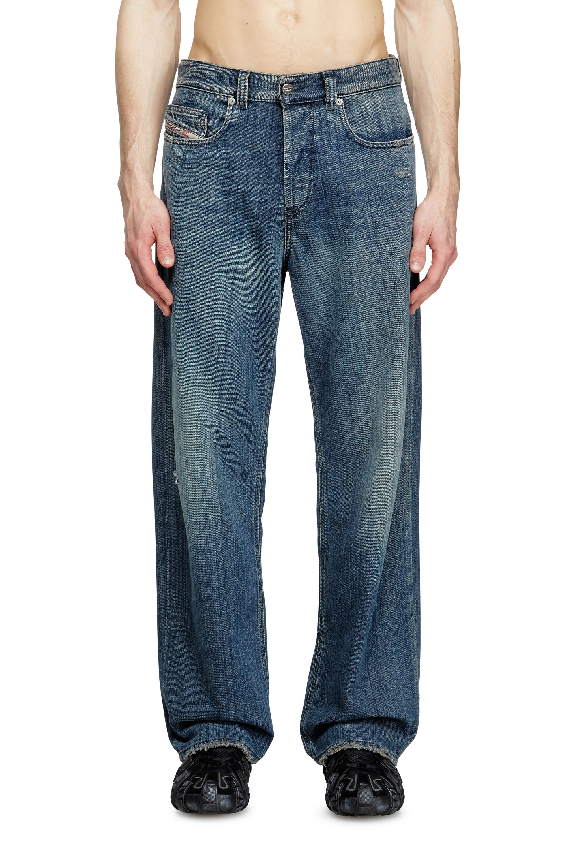 Diesel - Relaxed Jeans 2001 D-Macro 09M09 Hombre, Azul Oscuro - 1