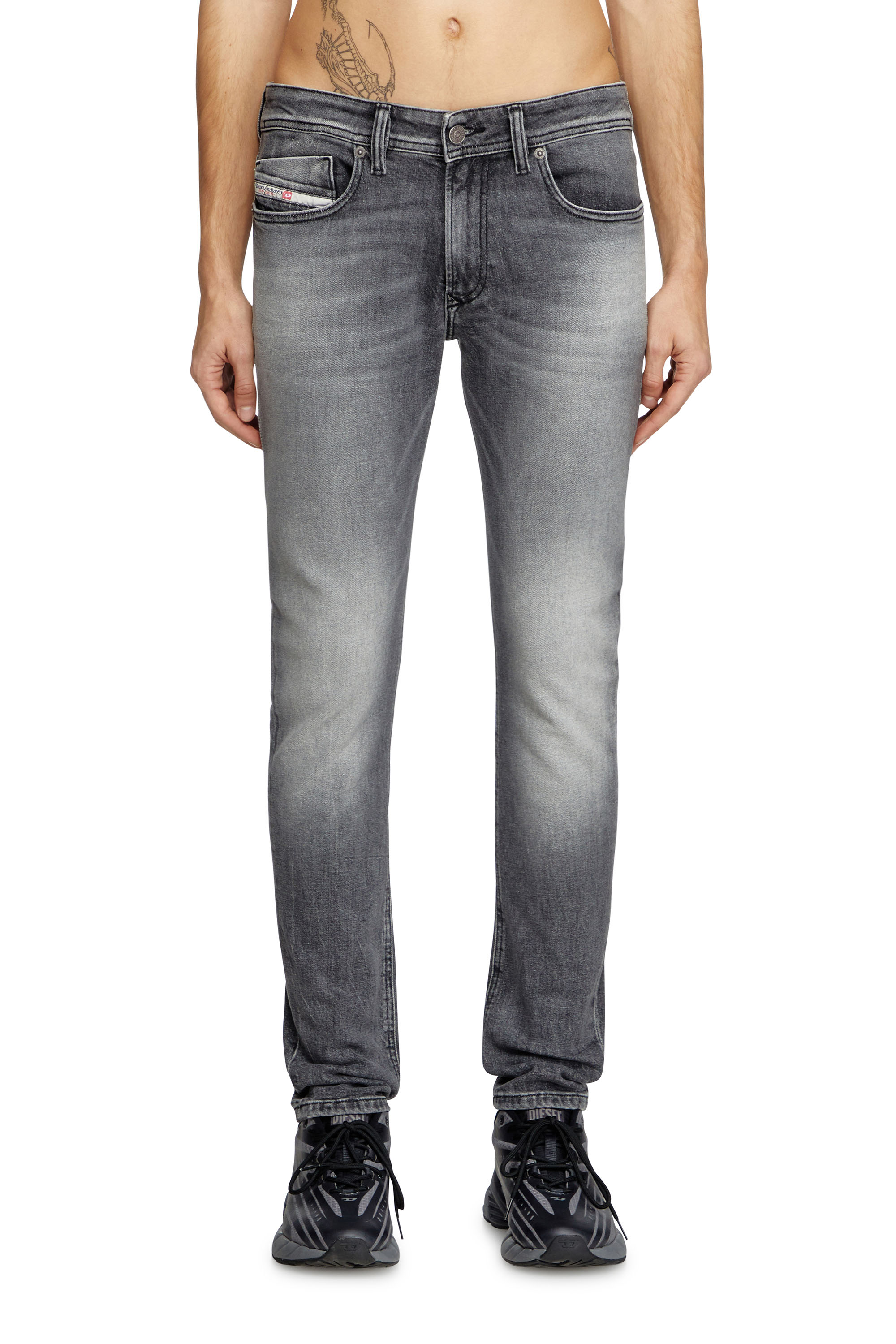 Diesel - Skinny Jeans 1979 Sleenker 0BMBS Hombre, Gris Claro - 2