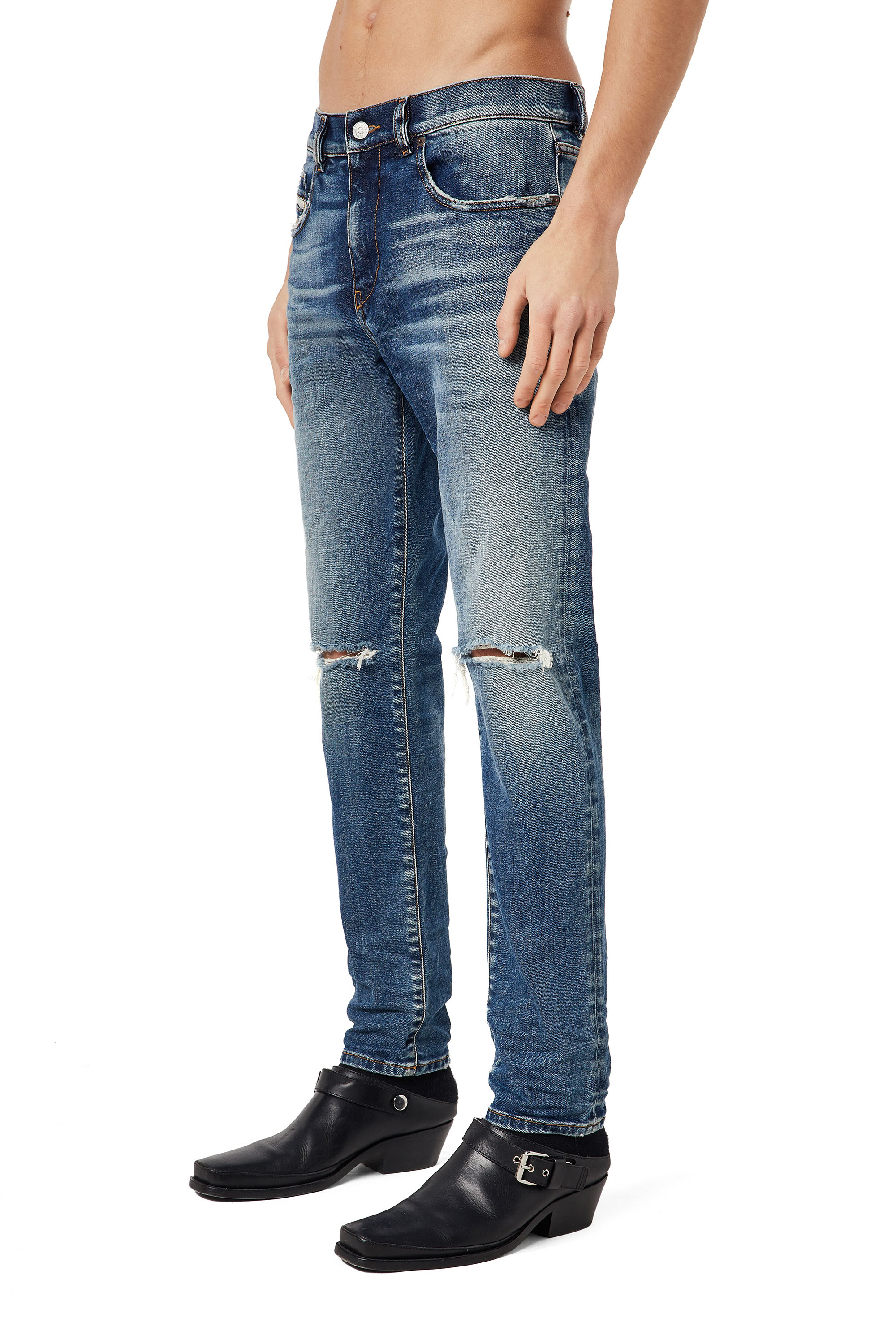 Diesel - 2019 D-STRUKT 09C87 Slim Jeans, Azul medio - Image 4
