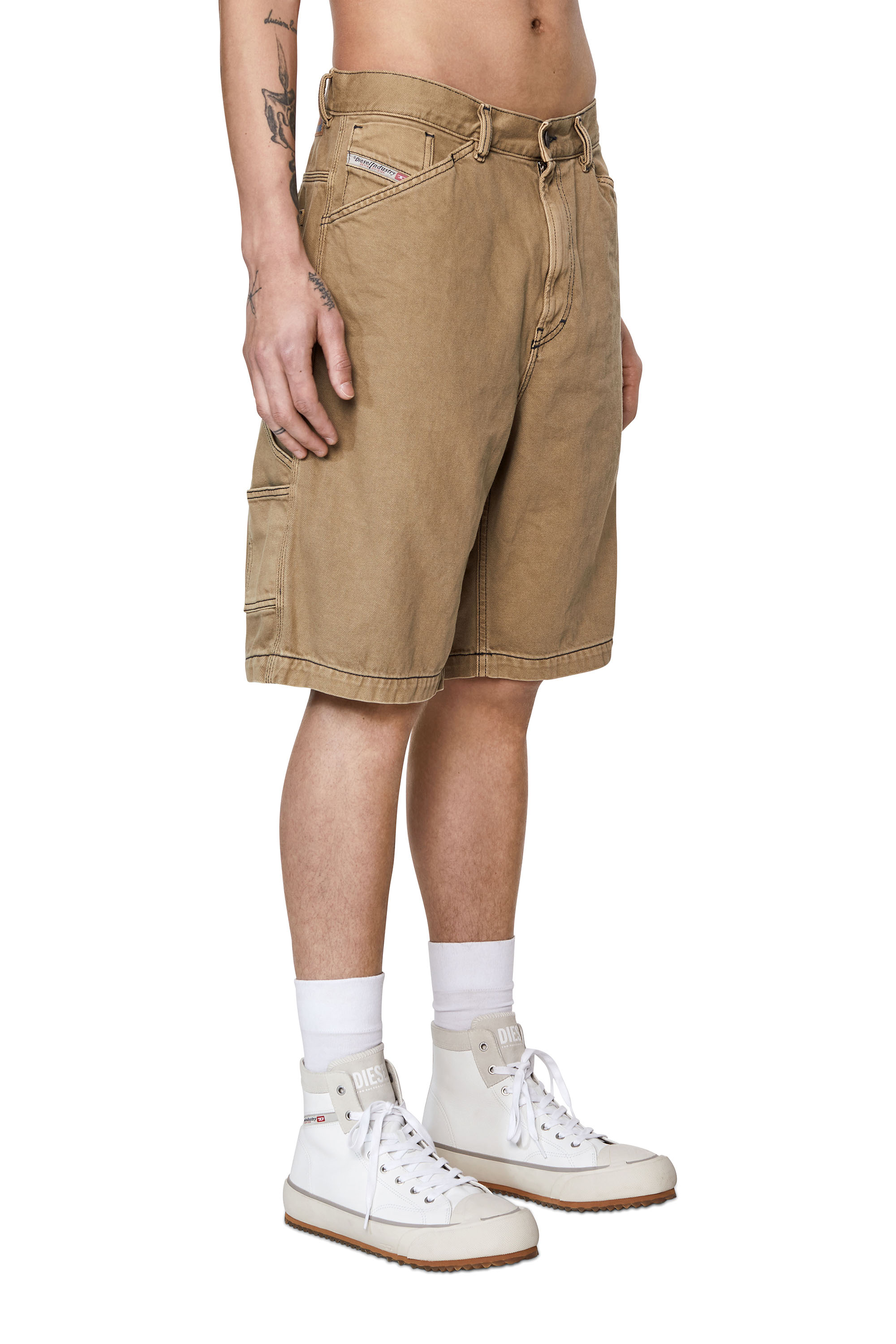 D-FRANKY-Z-SHORT Man: Denim shorts with utility detail | Diesel
