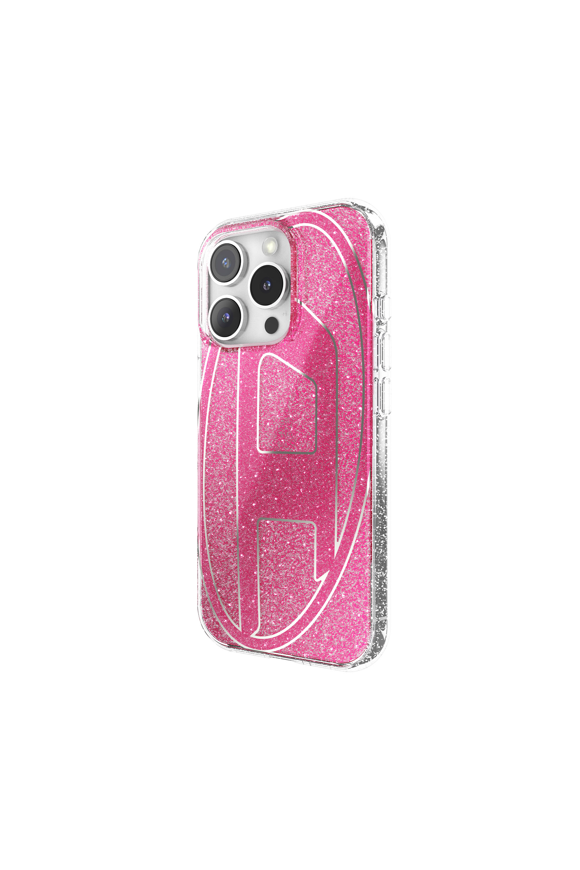 Diesel - 60156 AOP CASE, Unisex's Oval D Glitter Case for iP 16 Pro in Pink - 4