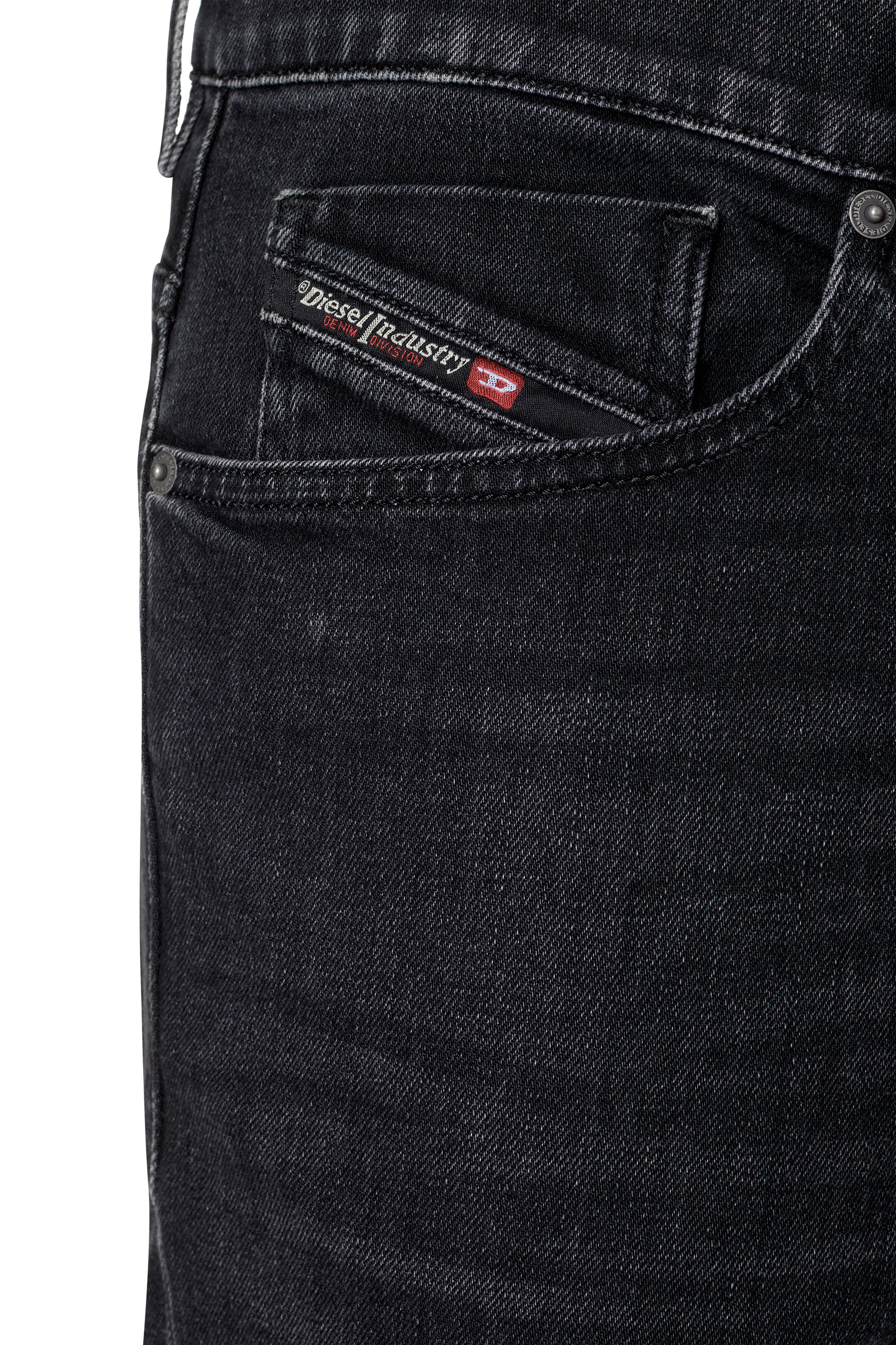 Diesel - 2005 D-Fining 09B83 Tapered Jeans, Negro/Gris oscuro - Image 3