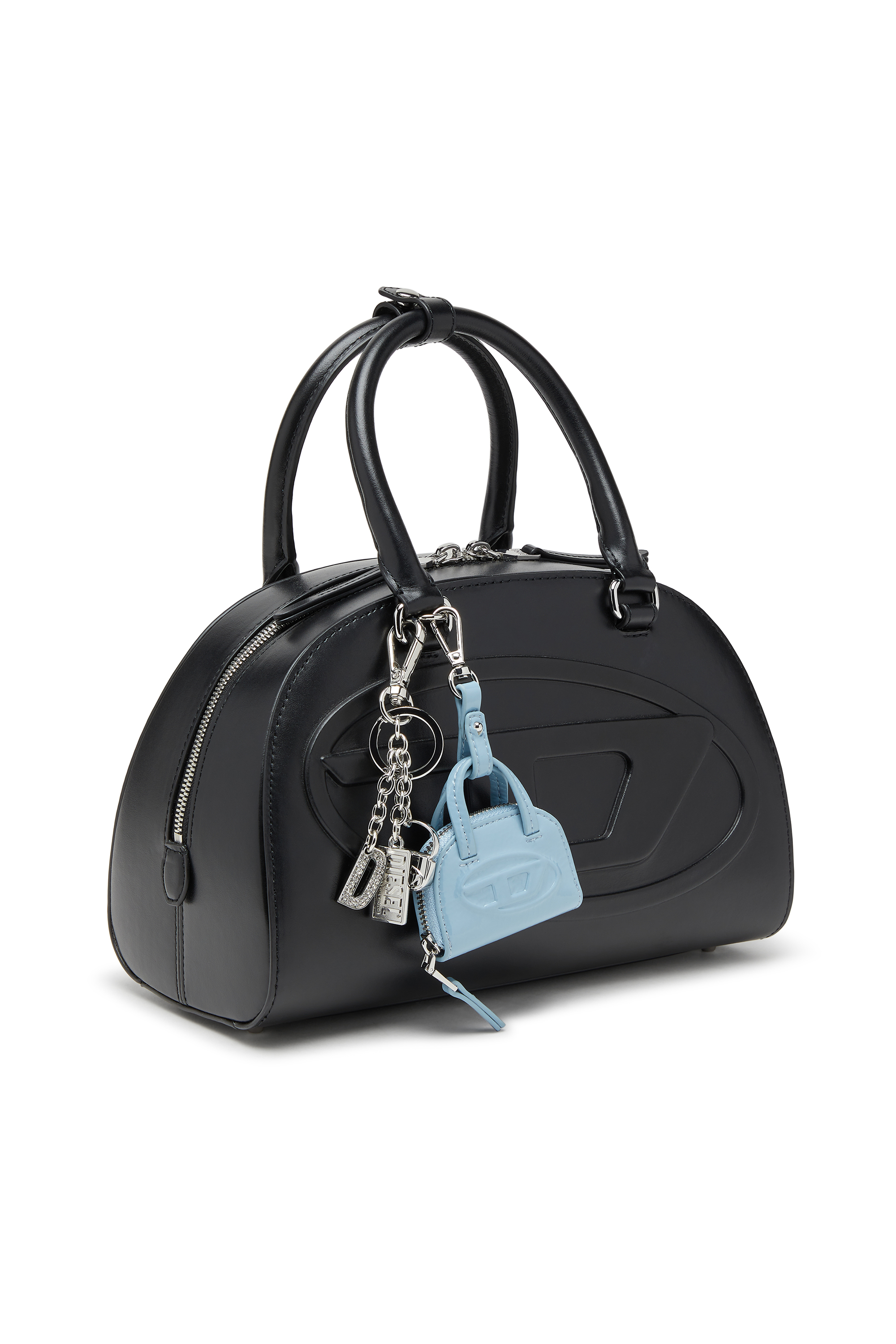 Diesel - 1DR DOME CHARMS, Bag charm in glossy, crinkled naplak Mujer in Azul marino - 2