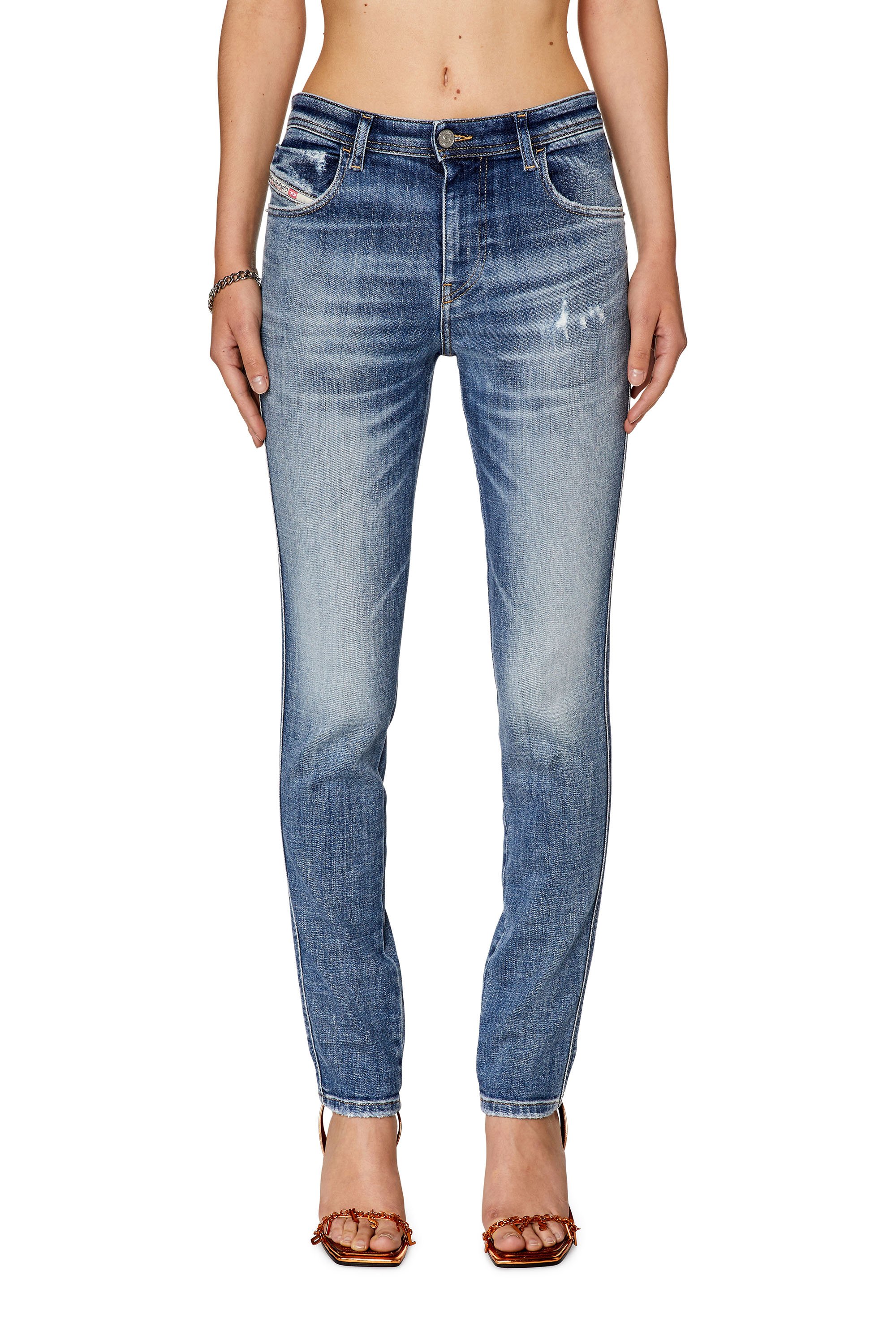 Diesel - Skinny Jeans 2015 Babhila 09G35, Azul medio - Image 2