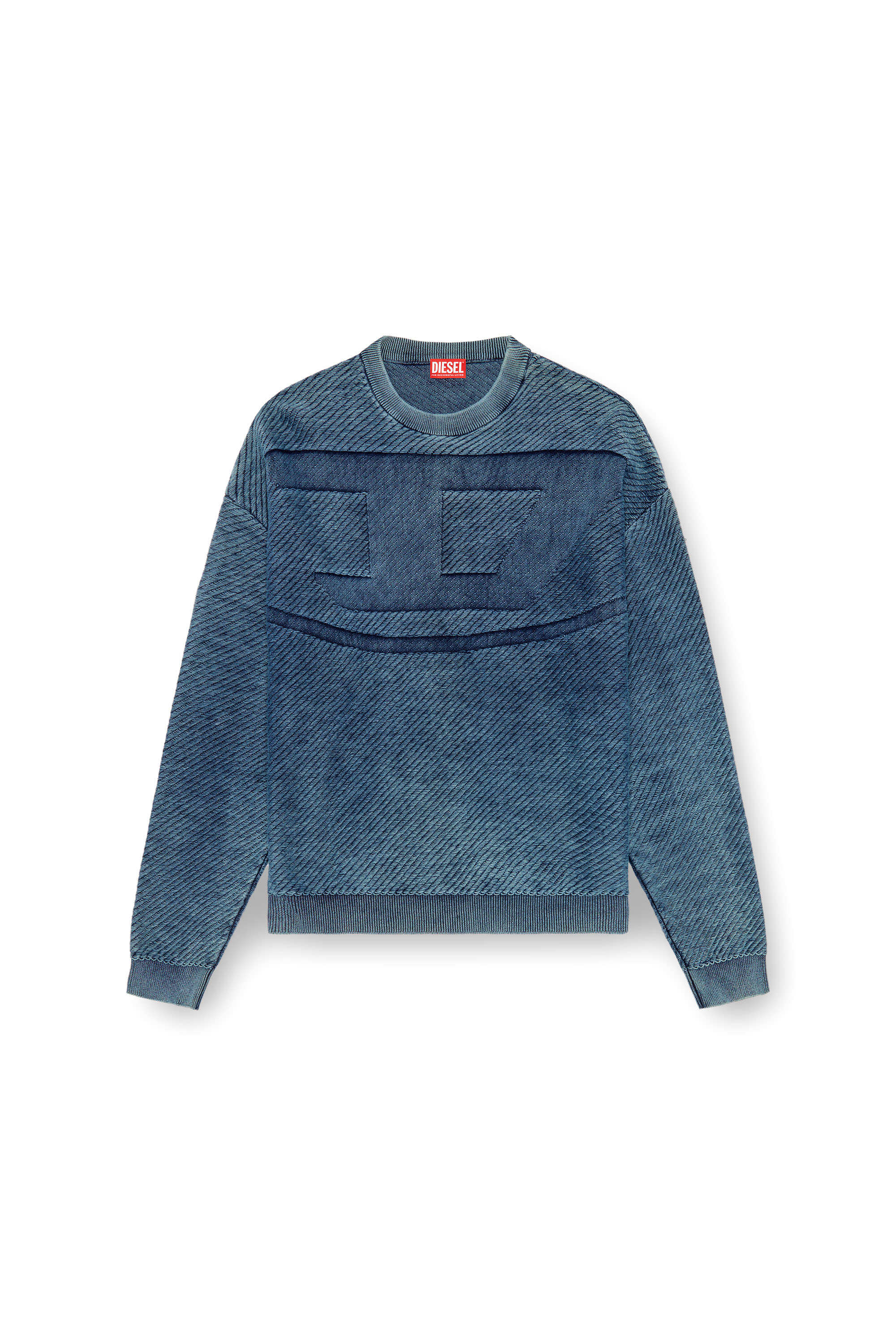 スウェット・トレーナー DIESEL K Clevery Sweatshirt Navy A154760AJCY8AT A154760AJCY8 Men's Denim-effect jumper in cotton | Blue | Diesel