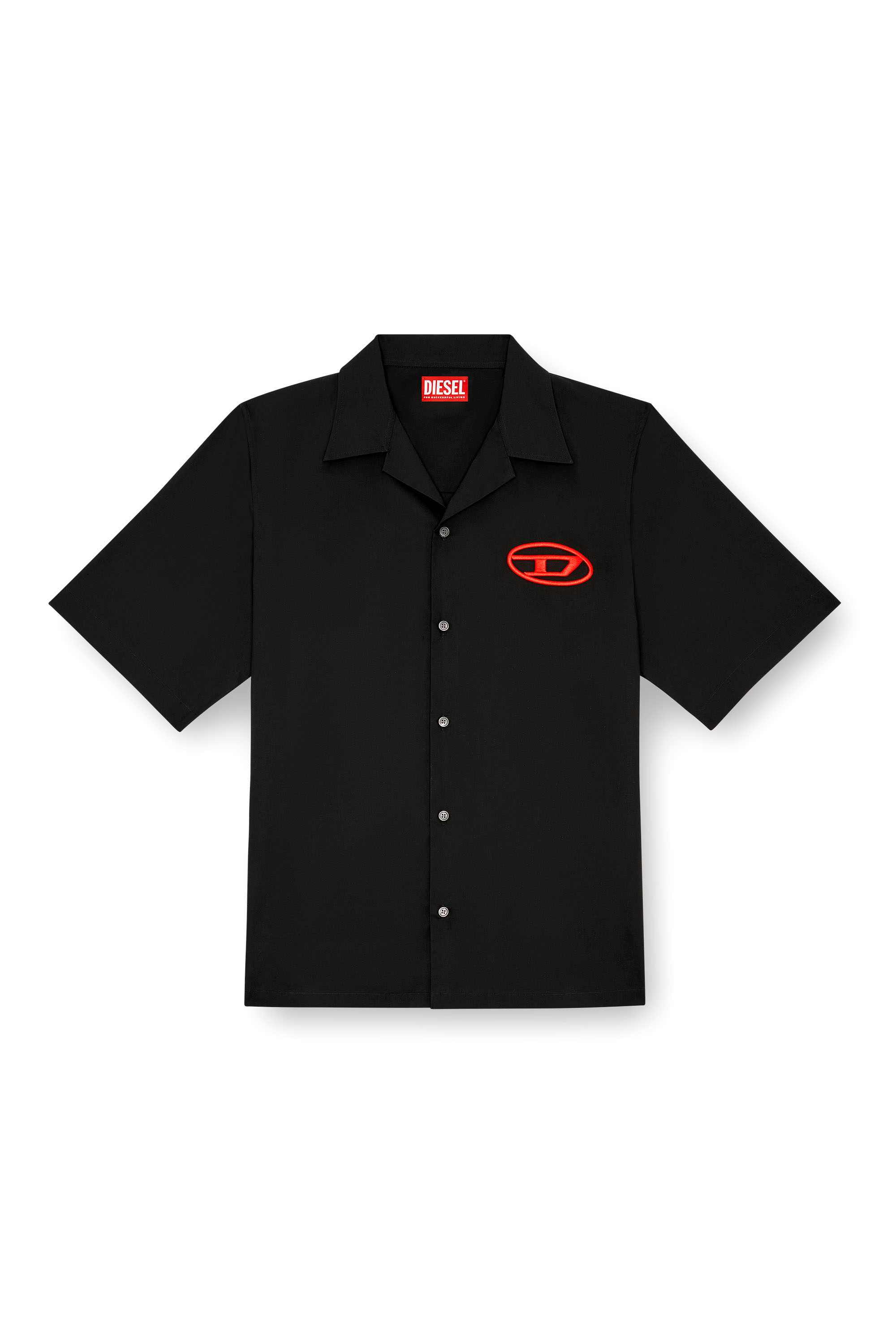 Diesel - S-MAC-C, Hombre Camisa de bolos con logotipo bordado in Negro - Image 4