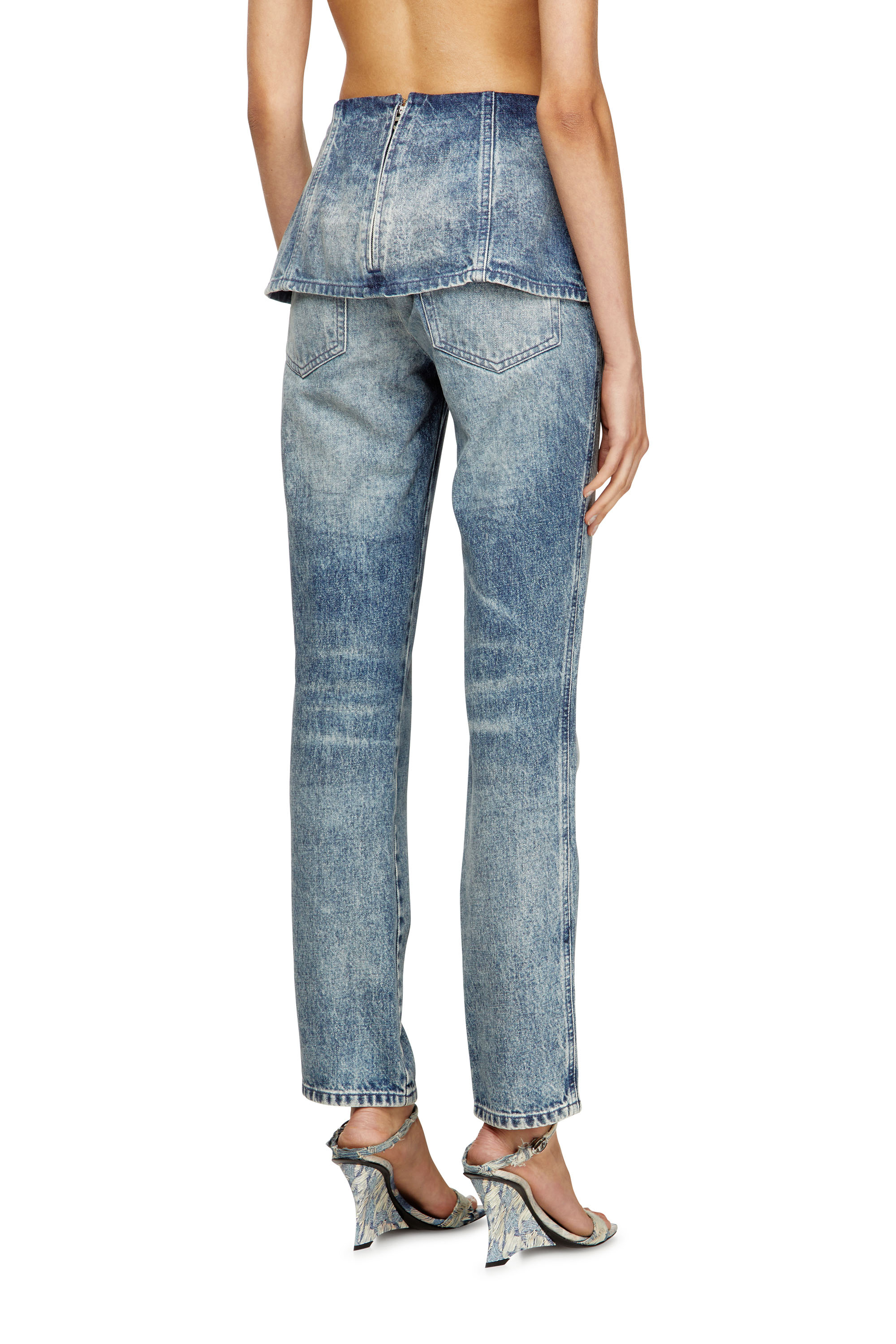 Diesel - Slim Jeans D-Hourjian 007DA Mujer, Azul Claro - 4