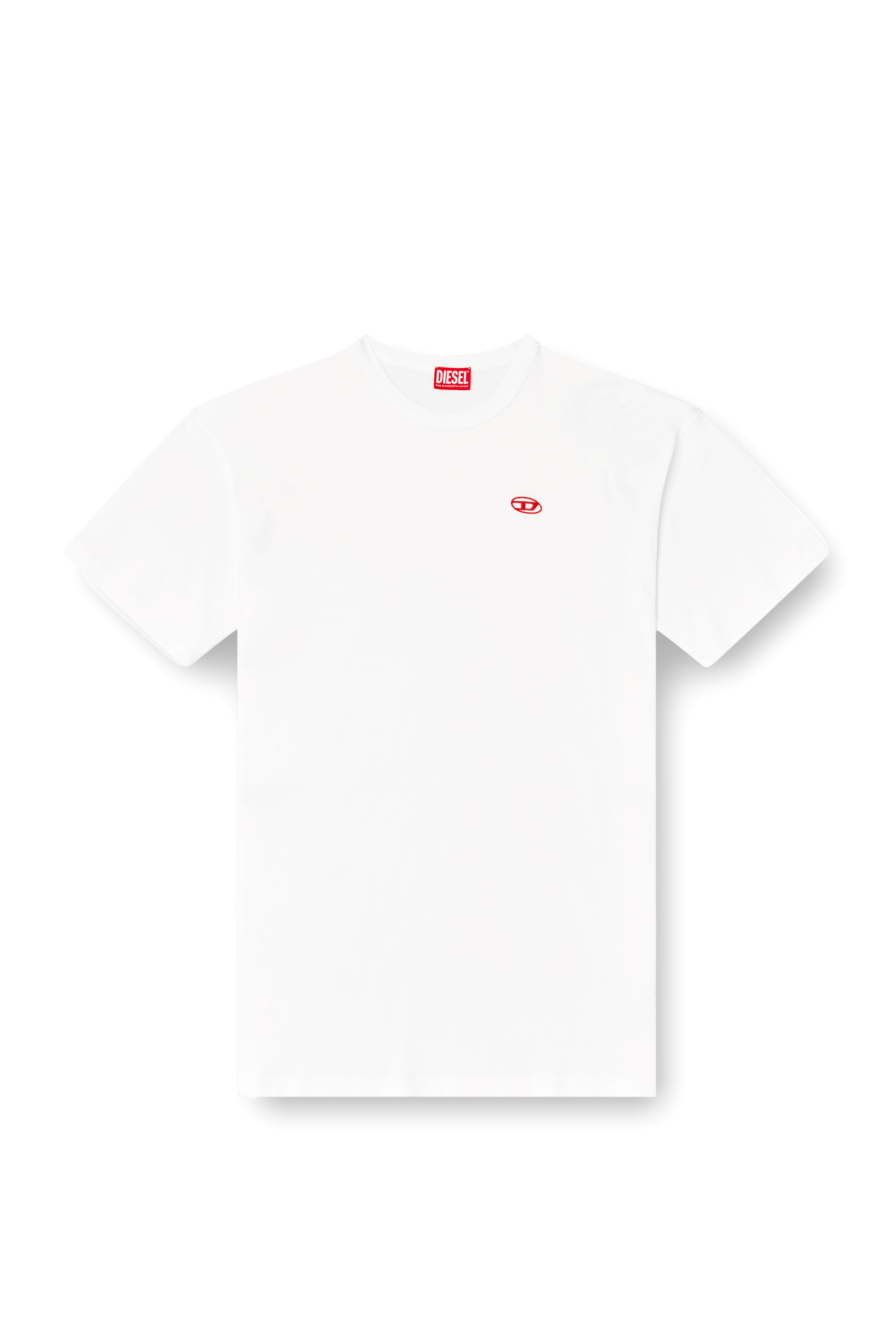 Diesel - T-BOXT-T6, Camiseta con logotipo Oval D rojo Hombre in Blanco - 3