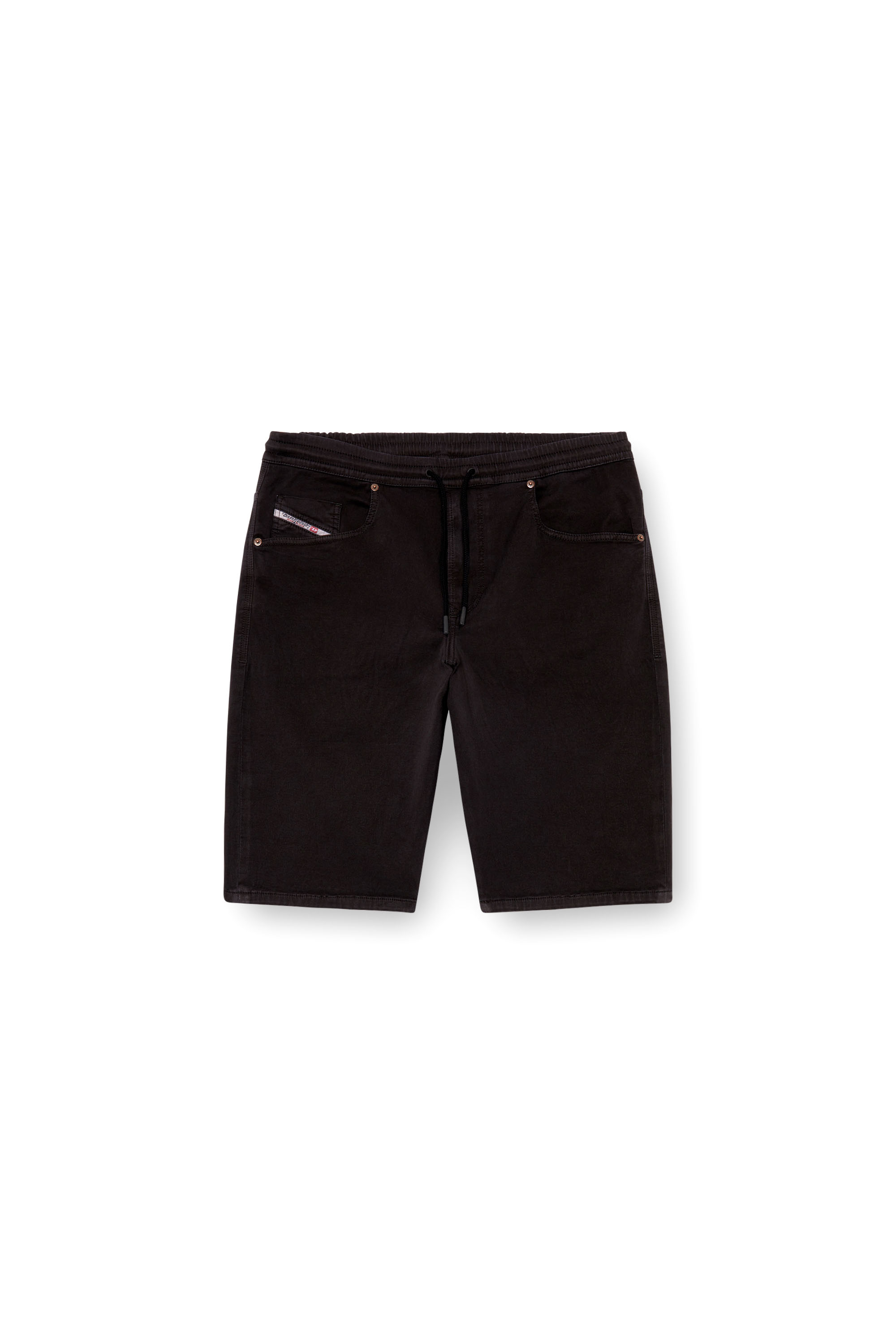 Diesel - 2033 D-KROOLEY-SHORT JOGG, Man Chino shorts in JoggJeans in Black - Image 4