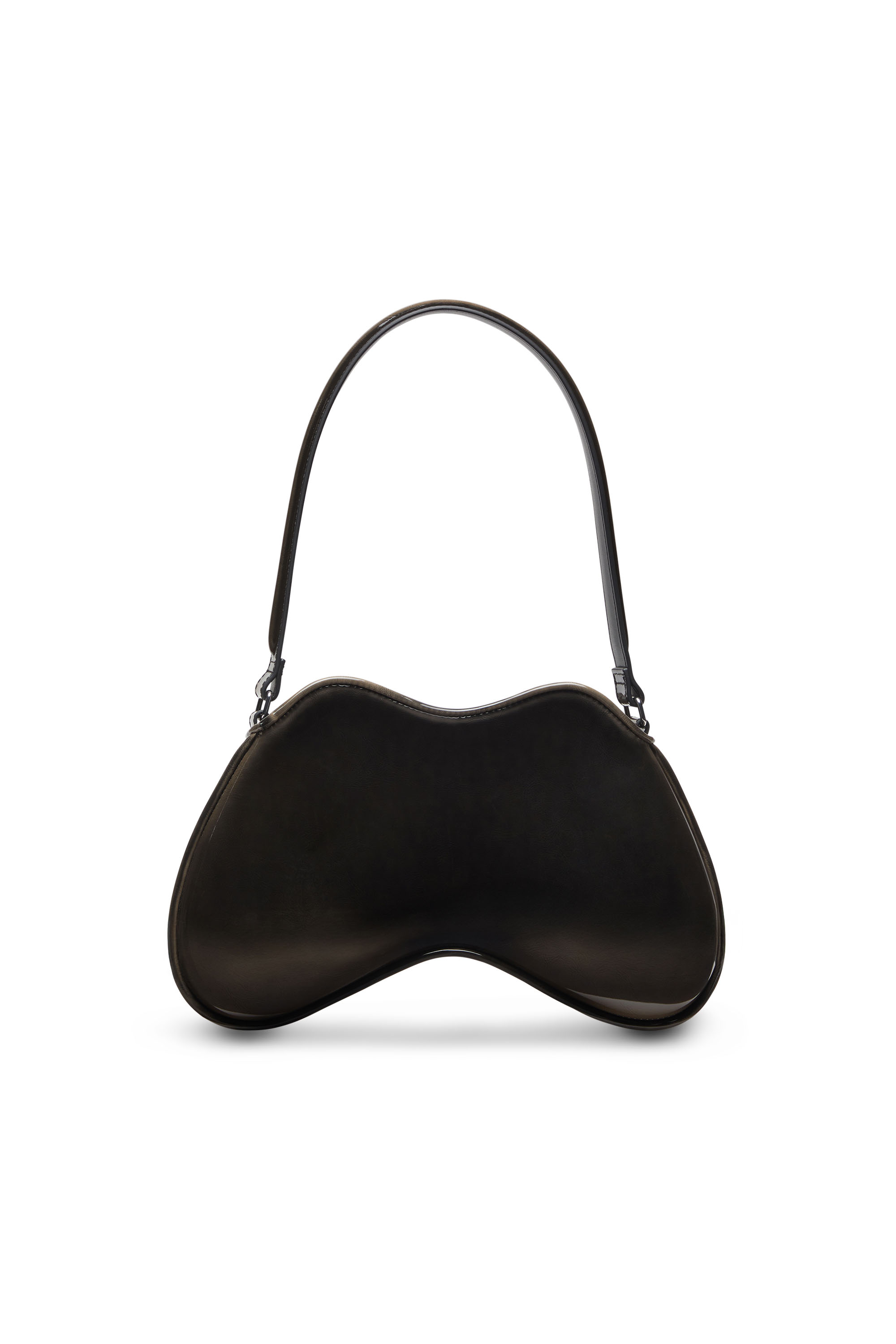 Diesel - DOUBLE-D SHOULDER, Woman's Double-D-Rigid bag in bicolour PU in Black/Bronze - 2