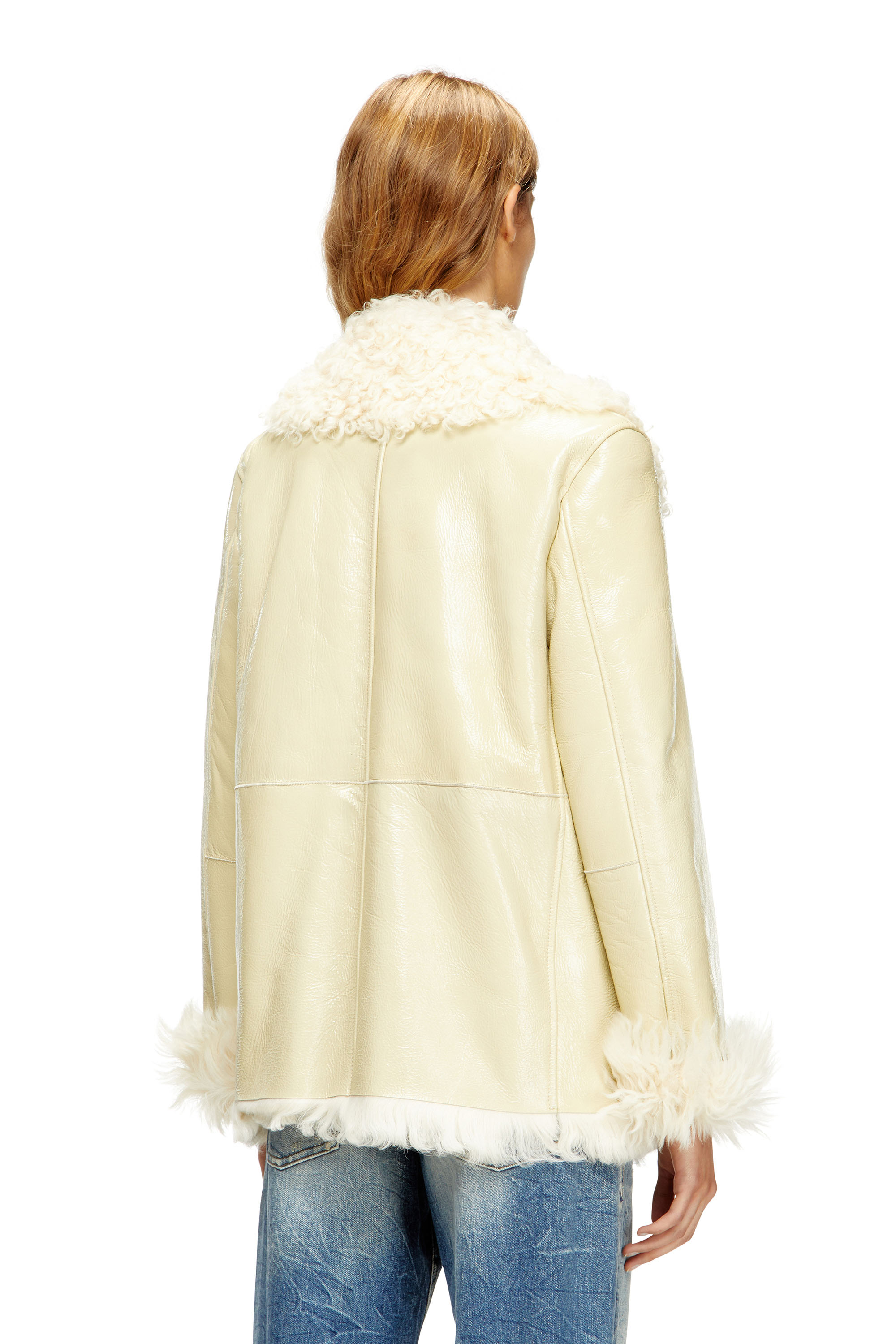 Diesel - L-ACONIC, Chaqueta de charol y piel de oveja Mujer in ToBeDefined - 4