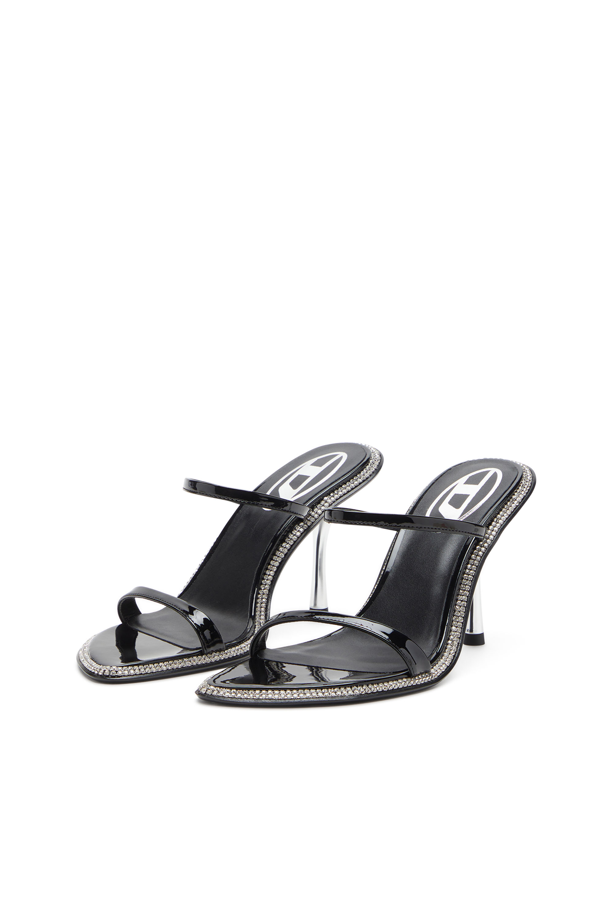 【PORTERNA】Hei round mules NWT H&M A/W 2024 Embellished Coated Mules Black/Gold-colored