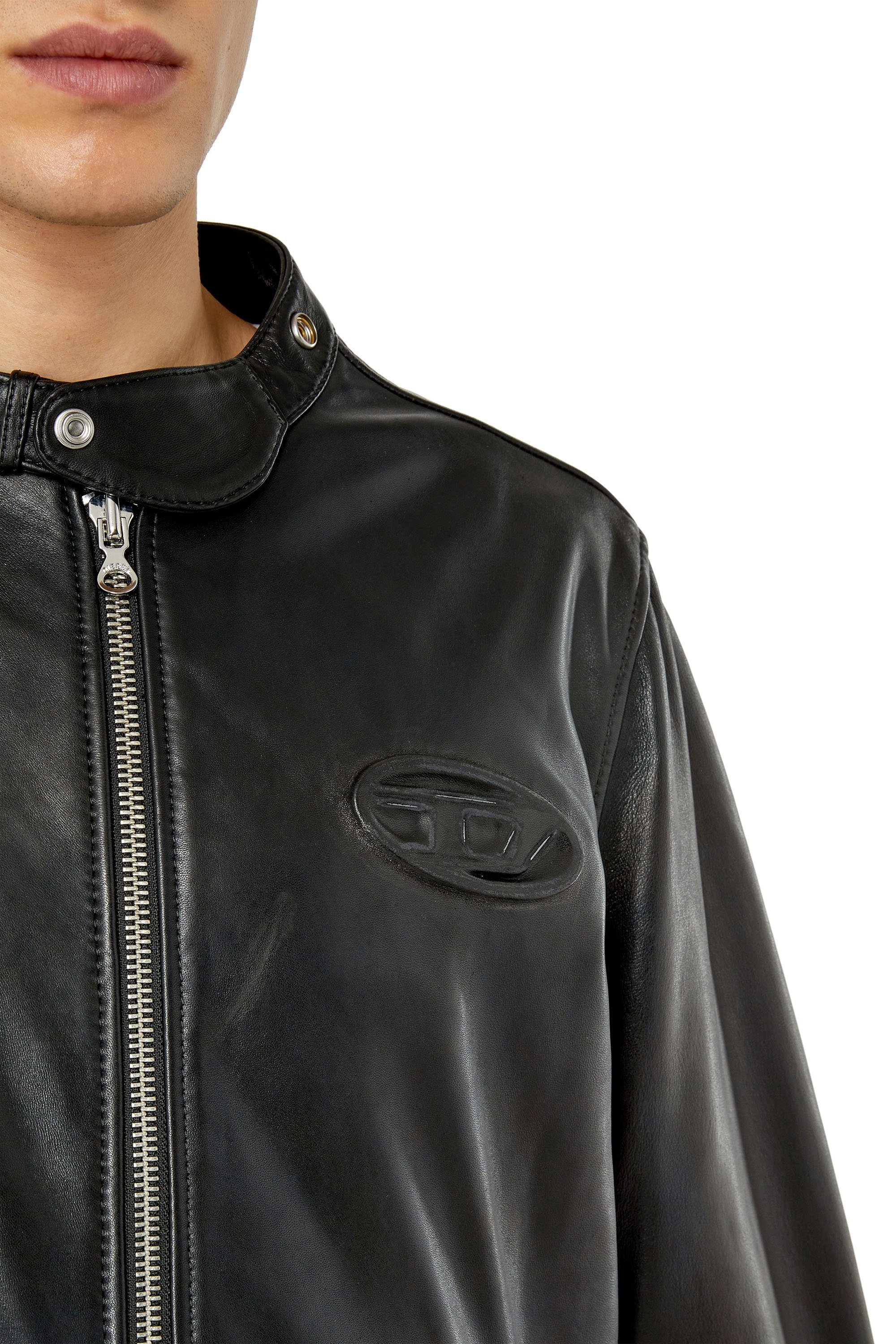 Weekendtas Min Groene bonen Men's Leather Jackets: Bomber, Motorcycle, Biker | Diesel