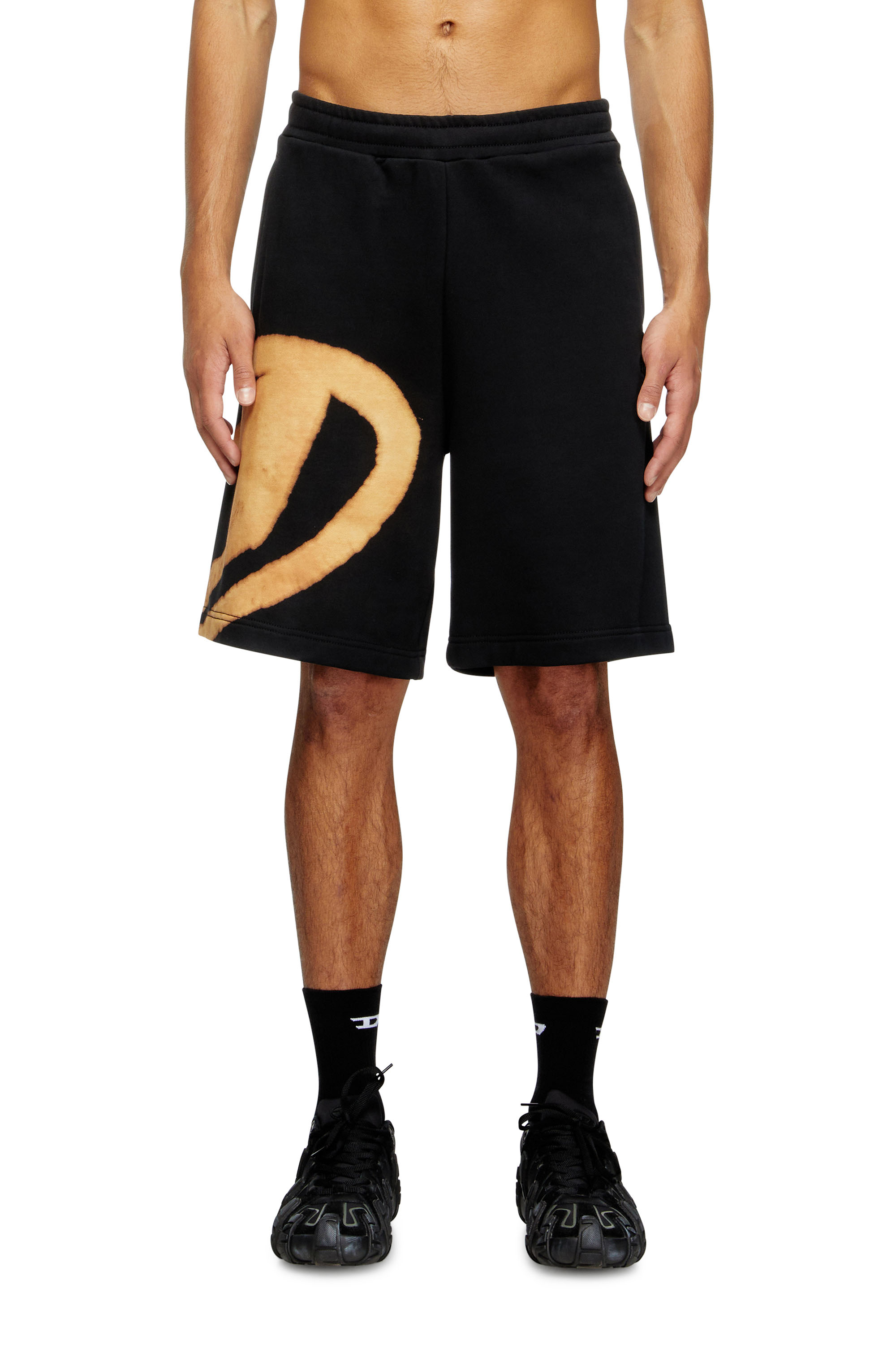 Diesel - P-CROW-BLEACH, Pantalones cortos deportivos con logotipo descolorido Hombre in Multicolor - 1