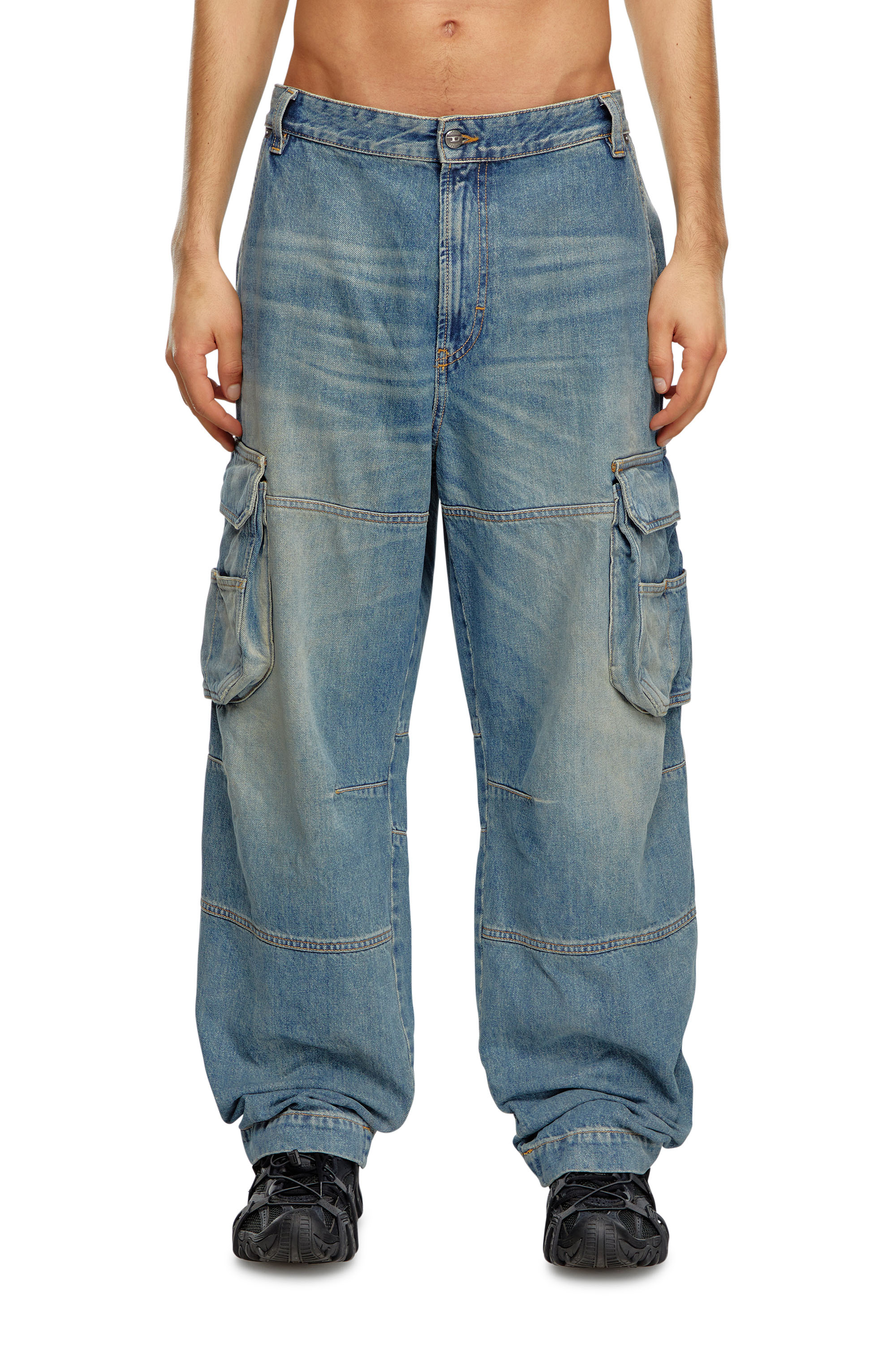 Diesel - Straight Jeans D-Fish 09J83, Hombre Straight Jeans - D-Fish in Azul marino - Image 2