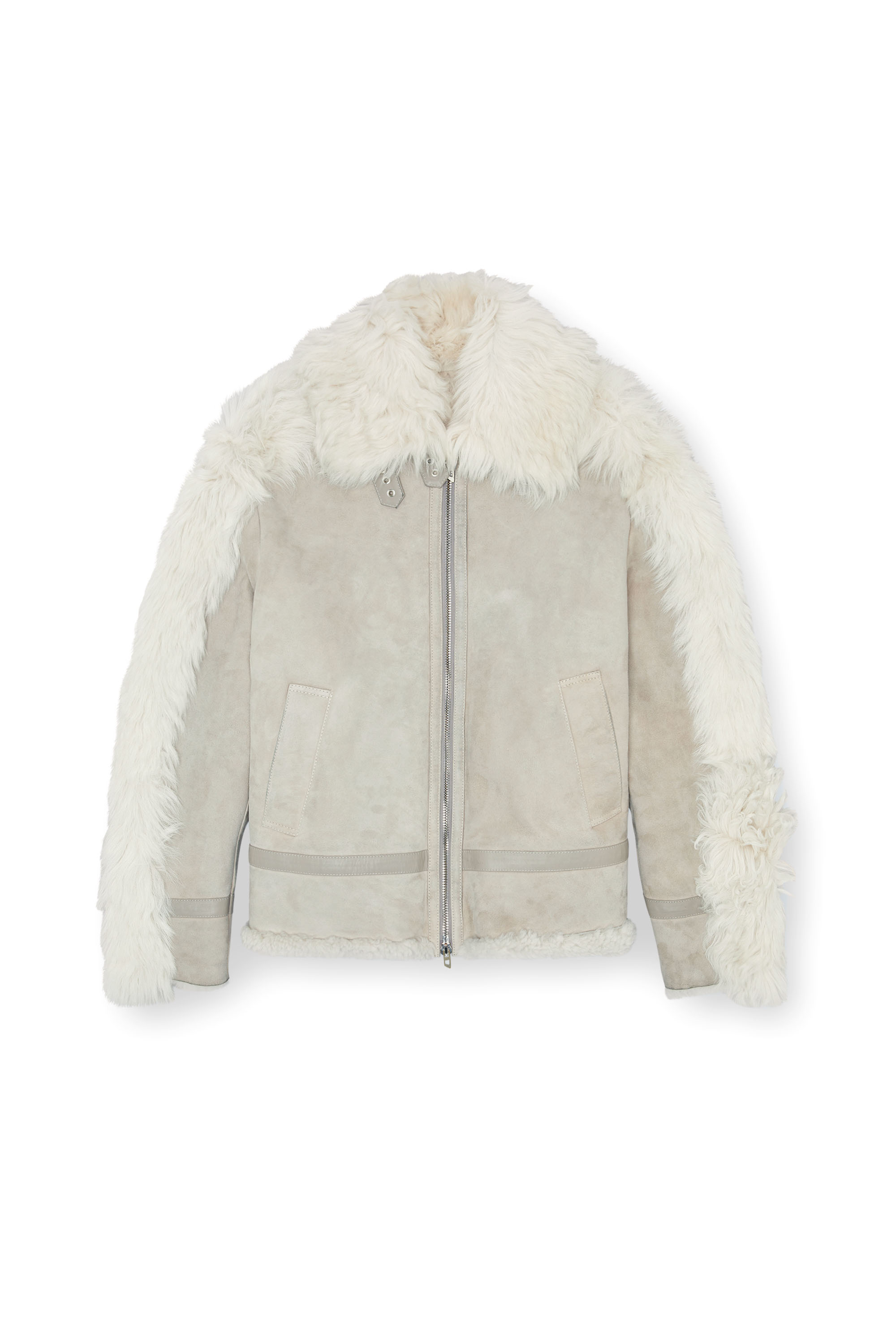 Diesel - L-OMER, Man's Shearling jacket in Grey - 6