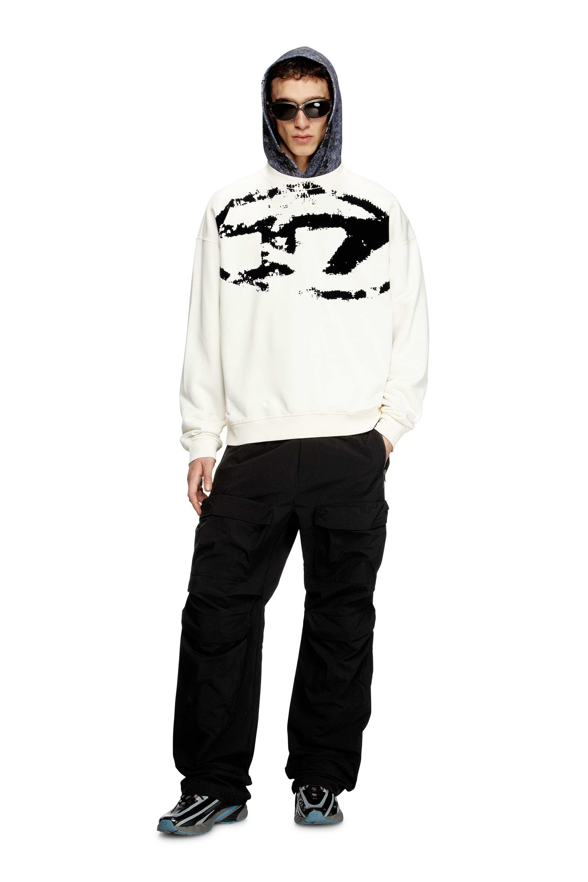 Diesel - S-BOXT-N5, Sudadera con logotipo desgastado en relieve Hombre in Multicolor - 2