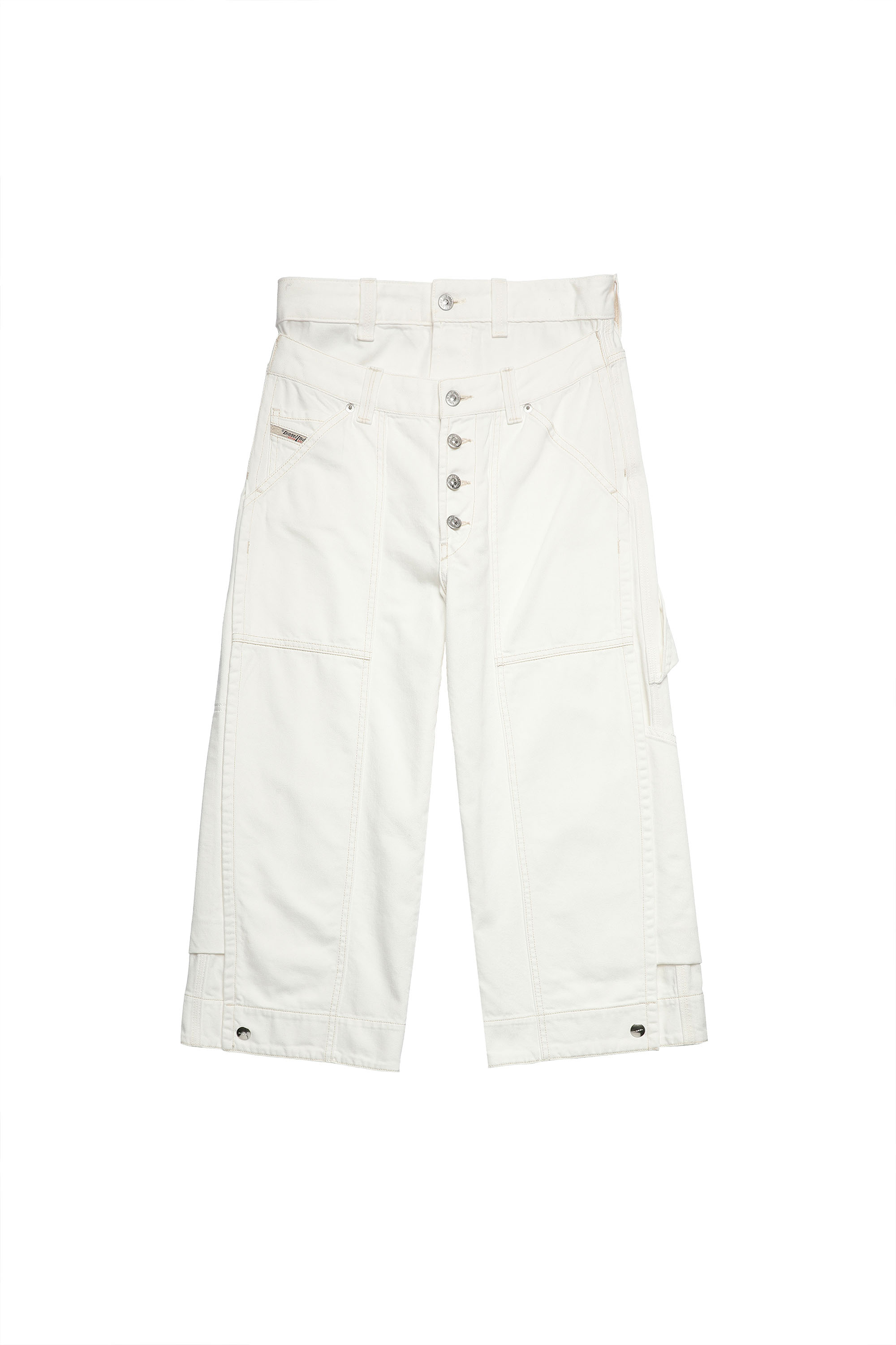 Diesel - D-Laly Wide Jeans 0HDAI, White - Image 6