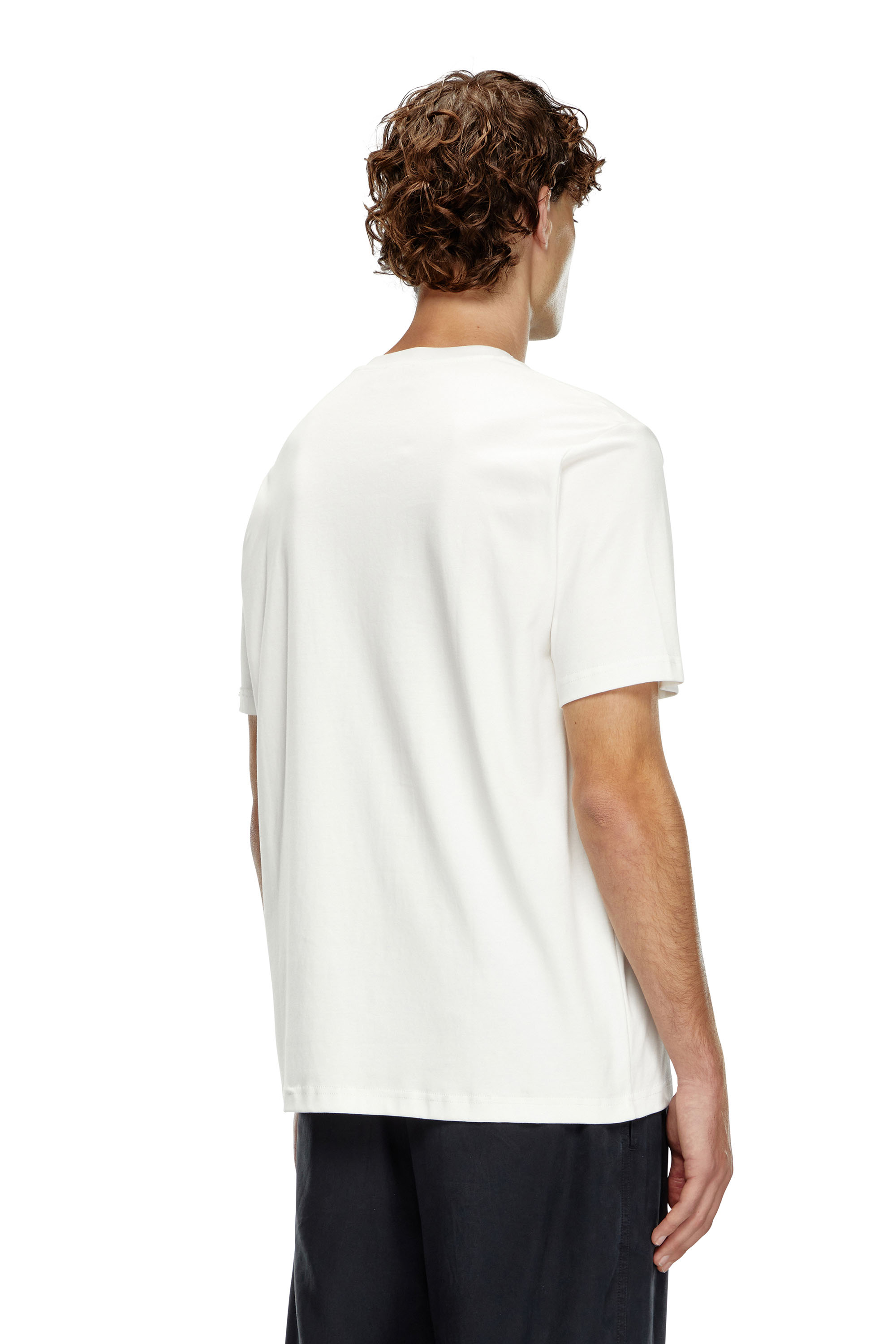 Diesel - T-JUST-DOVAL-PJ, Hombre Camiseta con parche oval D in Blanco - Image 2