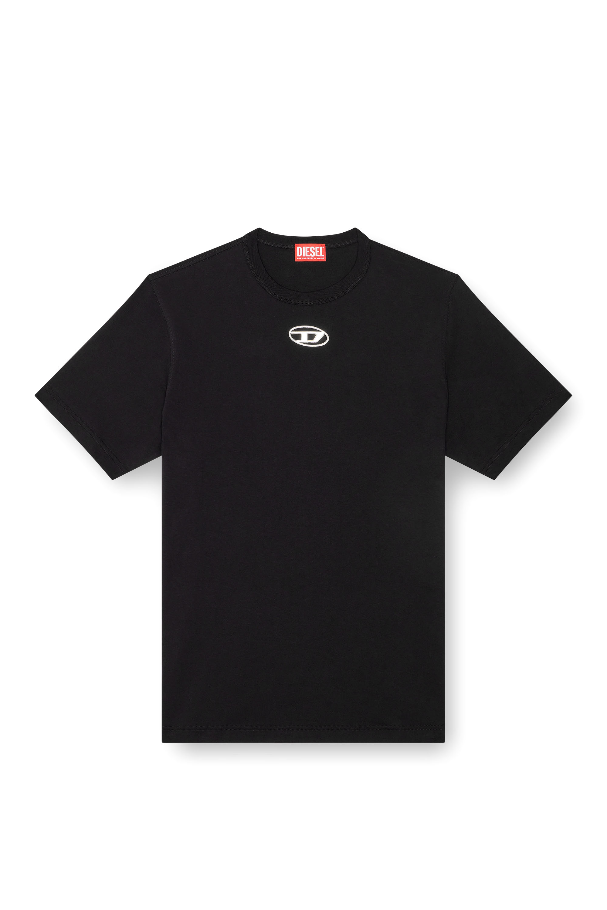 Diesel - T-JUST-OD, Hombre Camiseta con logotipo moldeado por inyección in Negro - Image 4