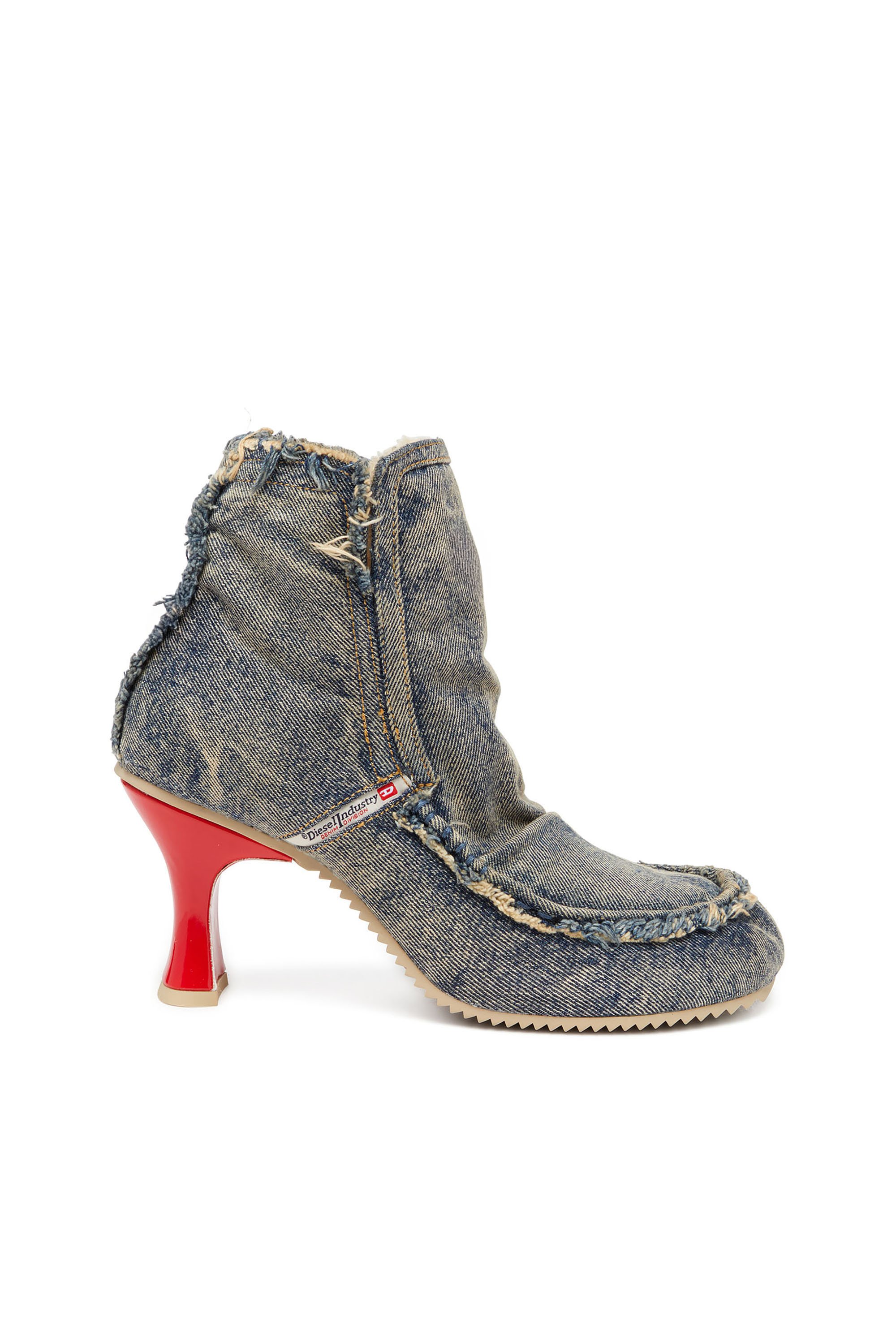 Diesel - D-WOODSTOCK HEEL AB, D-Woodstock - Botas de denim con tacón Mujer in Azul marino - 1