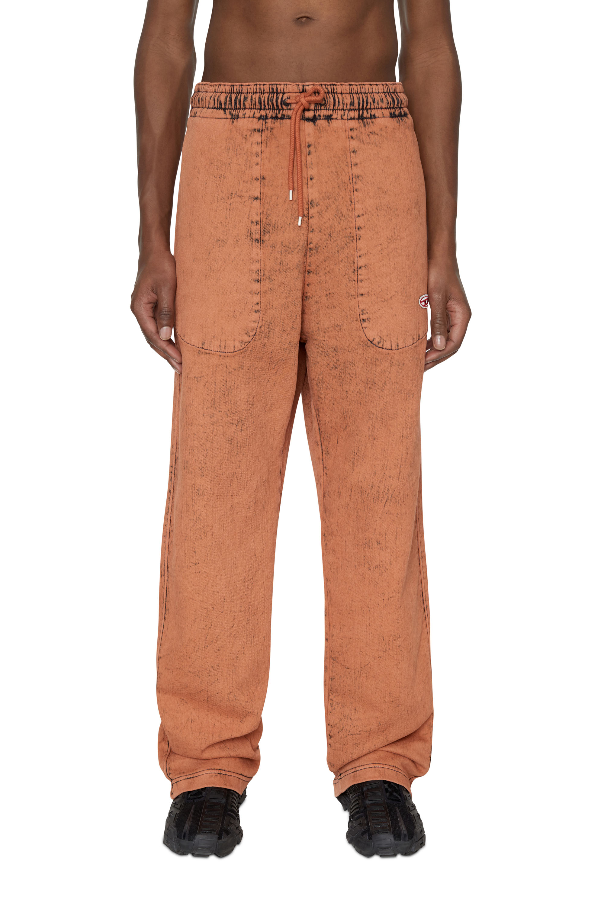 Diesel - Straight D-Martians Track Denim 09E32, Orange - Image 1