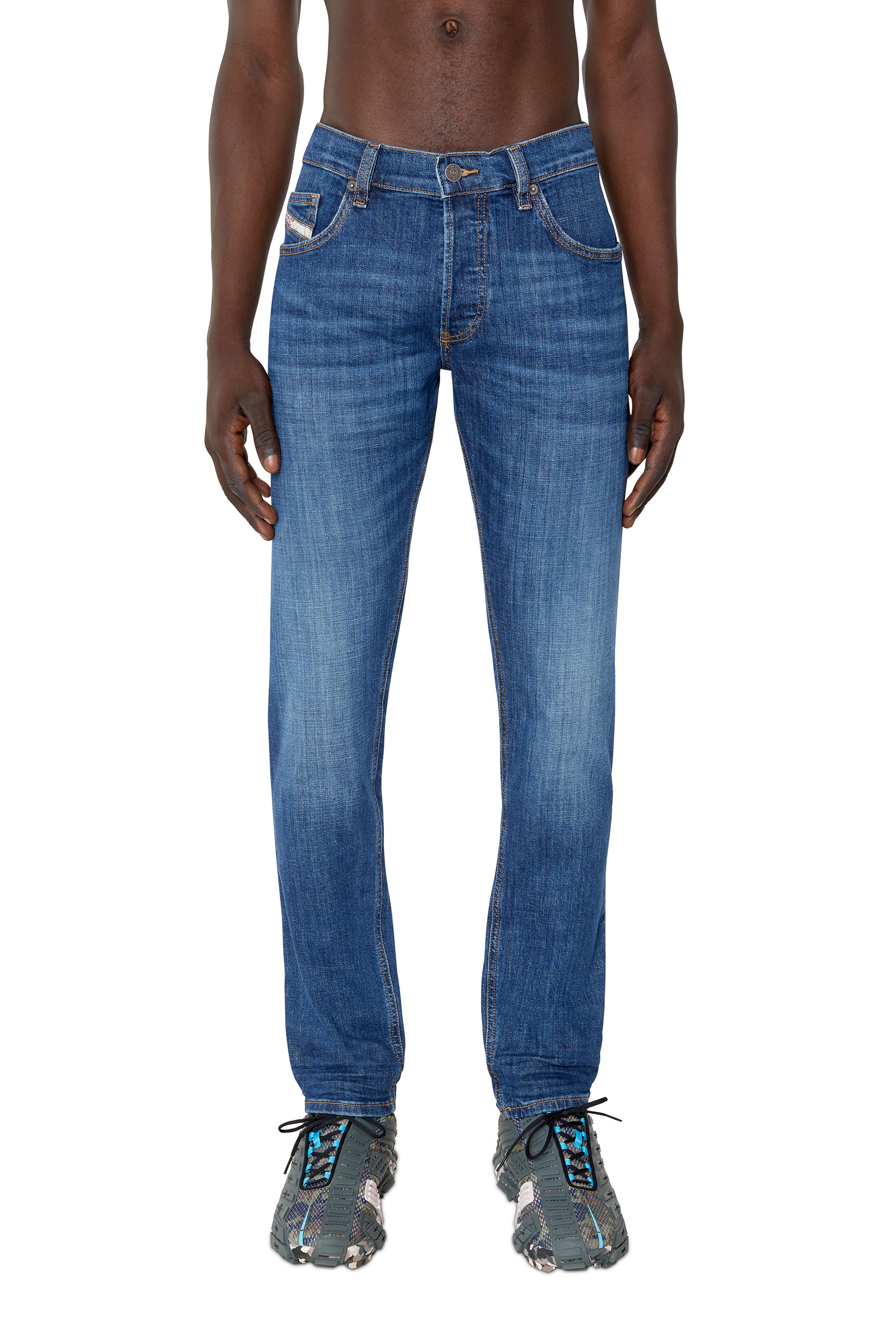 Diesel - D-Luster 0IHAR Slim Jeans, Azul Oscuro - Image 1