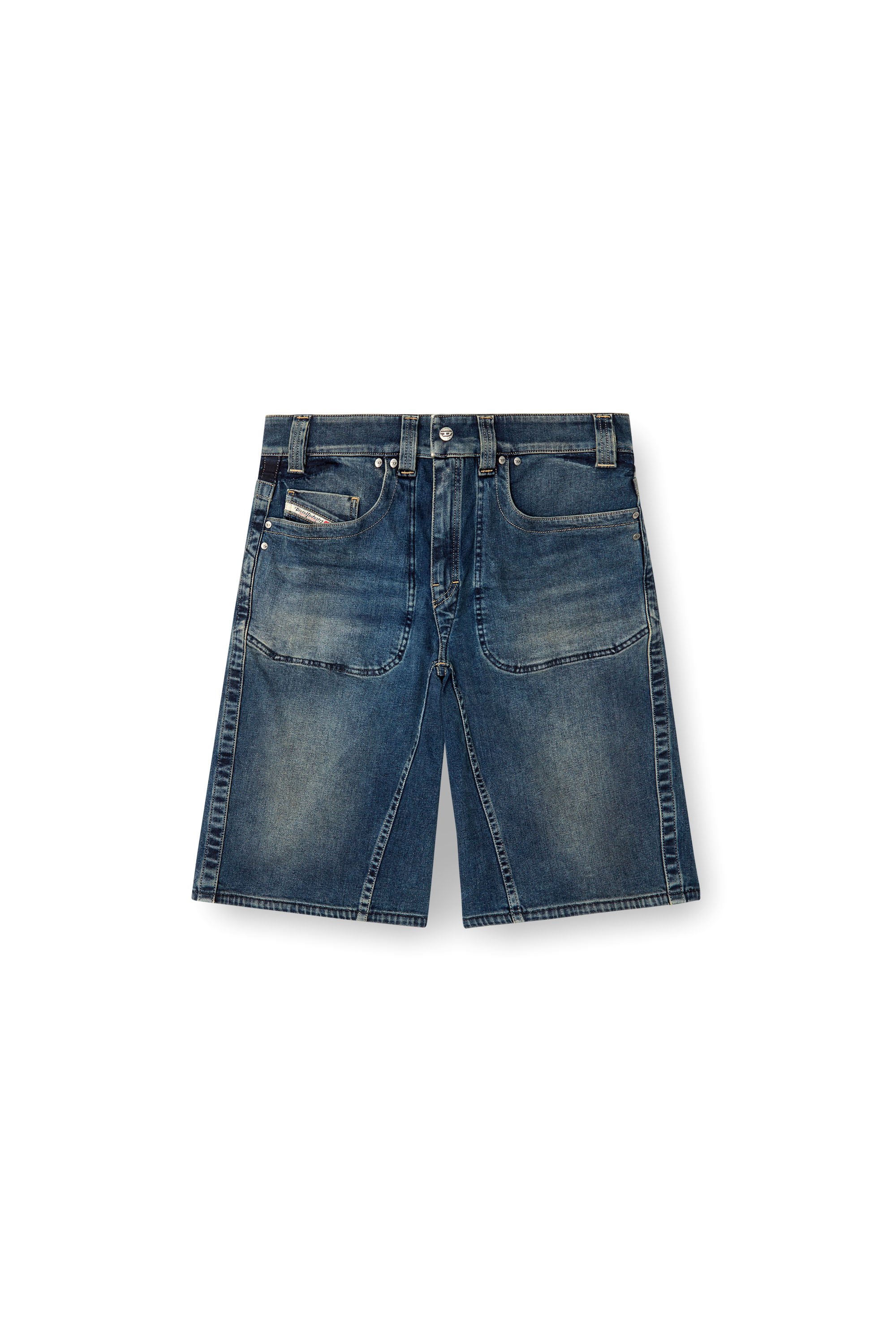 Diesel - D-MACRO-RE SHORT, Bermuda de Rehab denim Hombre in Azul marino - 5