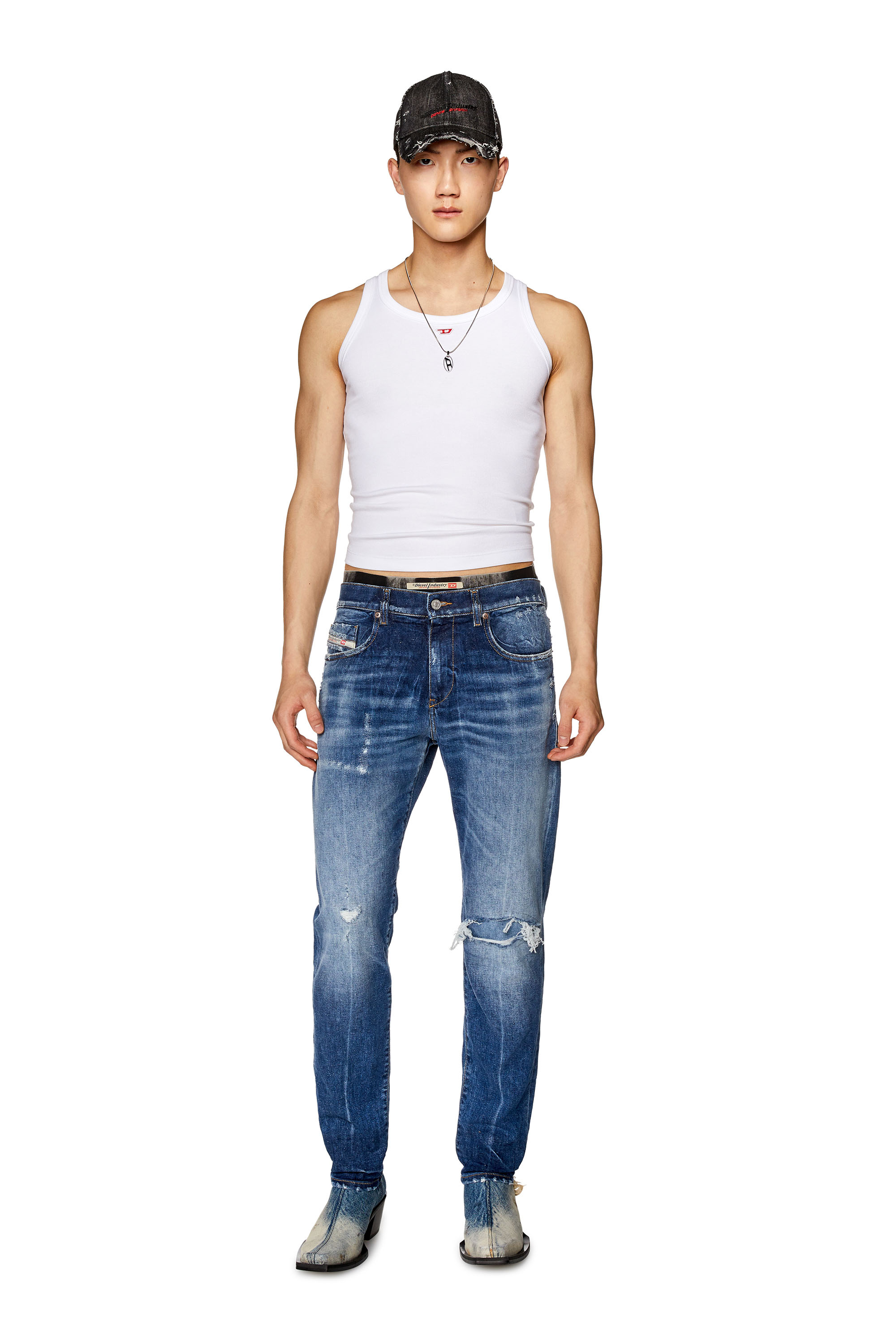 Diesel - Slim Jeans 2019 D-Strukt 09G15, Azul medio - Image 2
