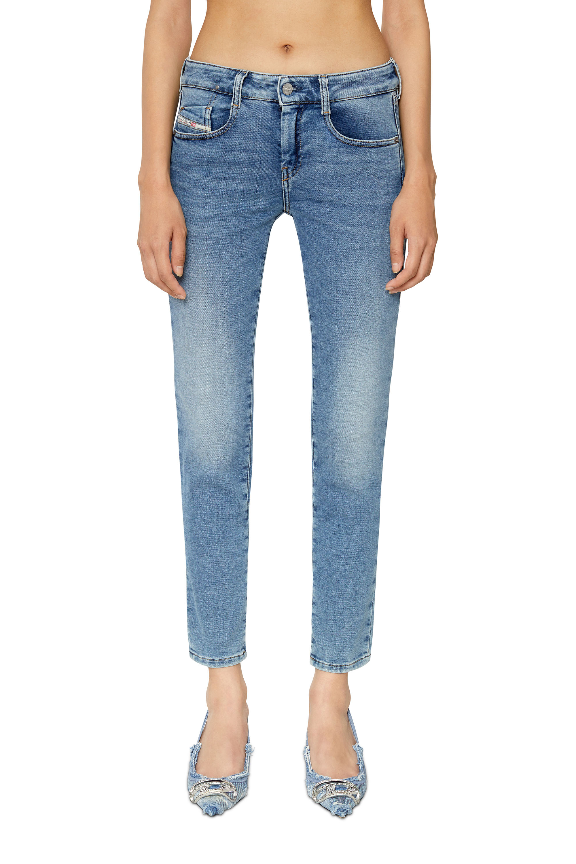 D-OLLIES-T Mujer: Vaqueros Slim Azul medio | Diesel