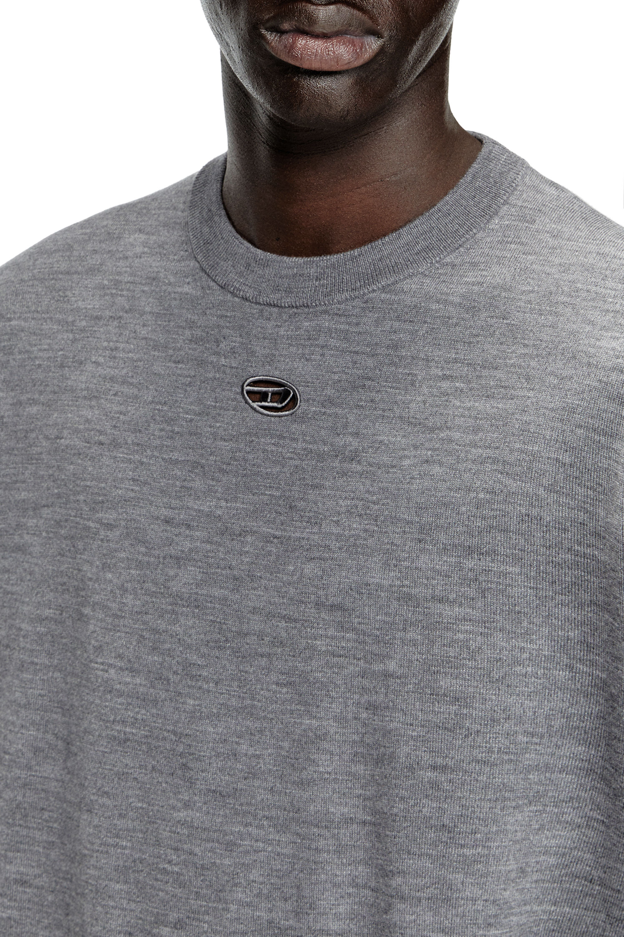 Diesel - K-VALIAM, Man's Wool jumper with cut-out logo in null - 4