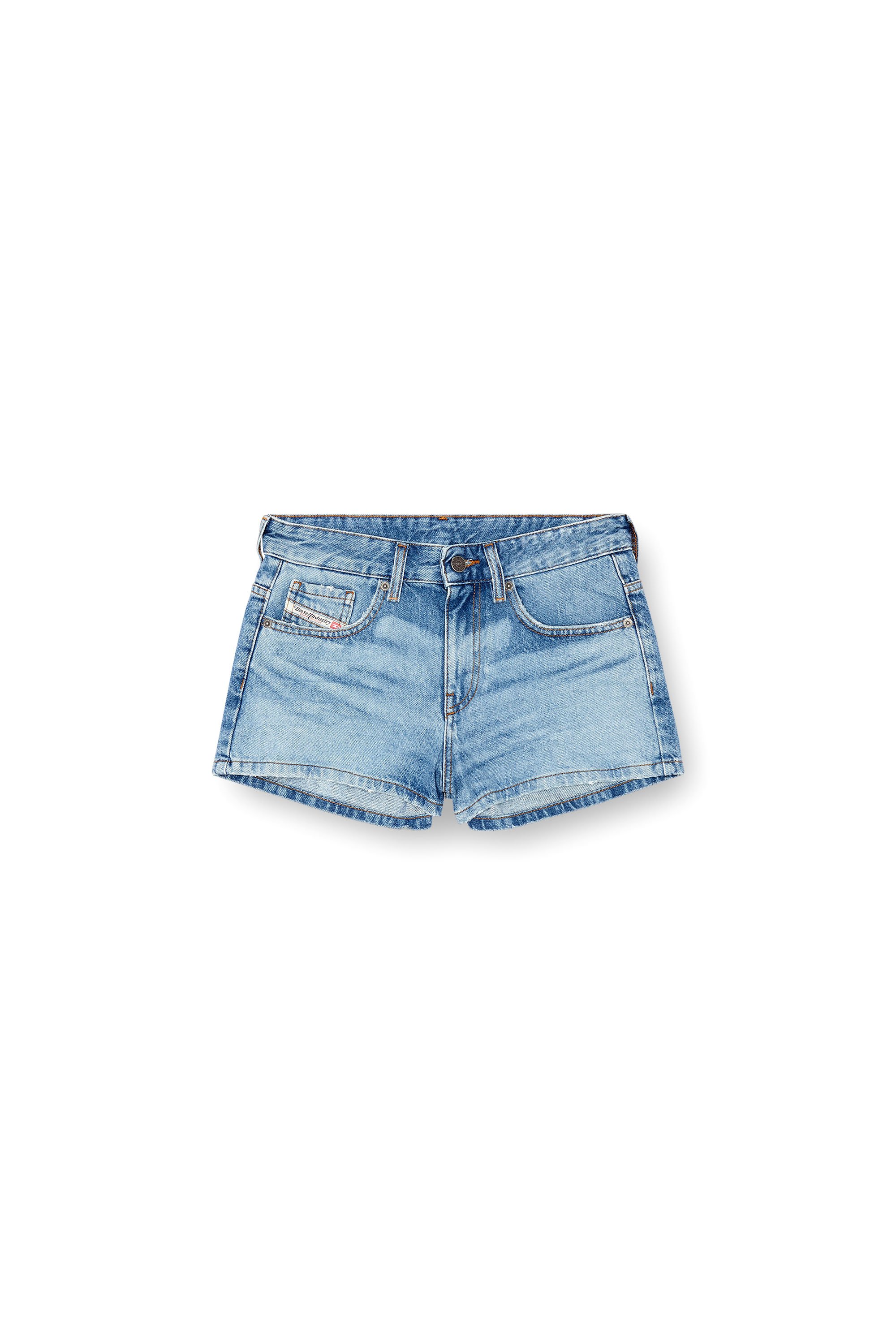 Diesel - DE-YUBA, Woman's Denim shorts in Light Blue - 4