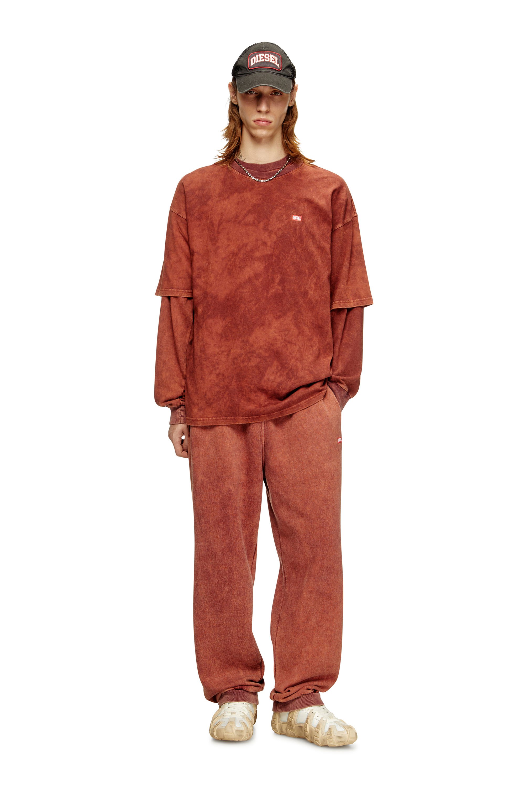 Diesel - T-BOXT-T4, Camiseta de jersey vanisèe con logo Hombre in Marrón - 2