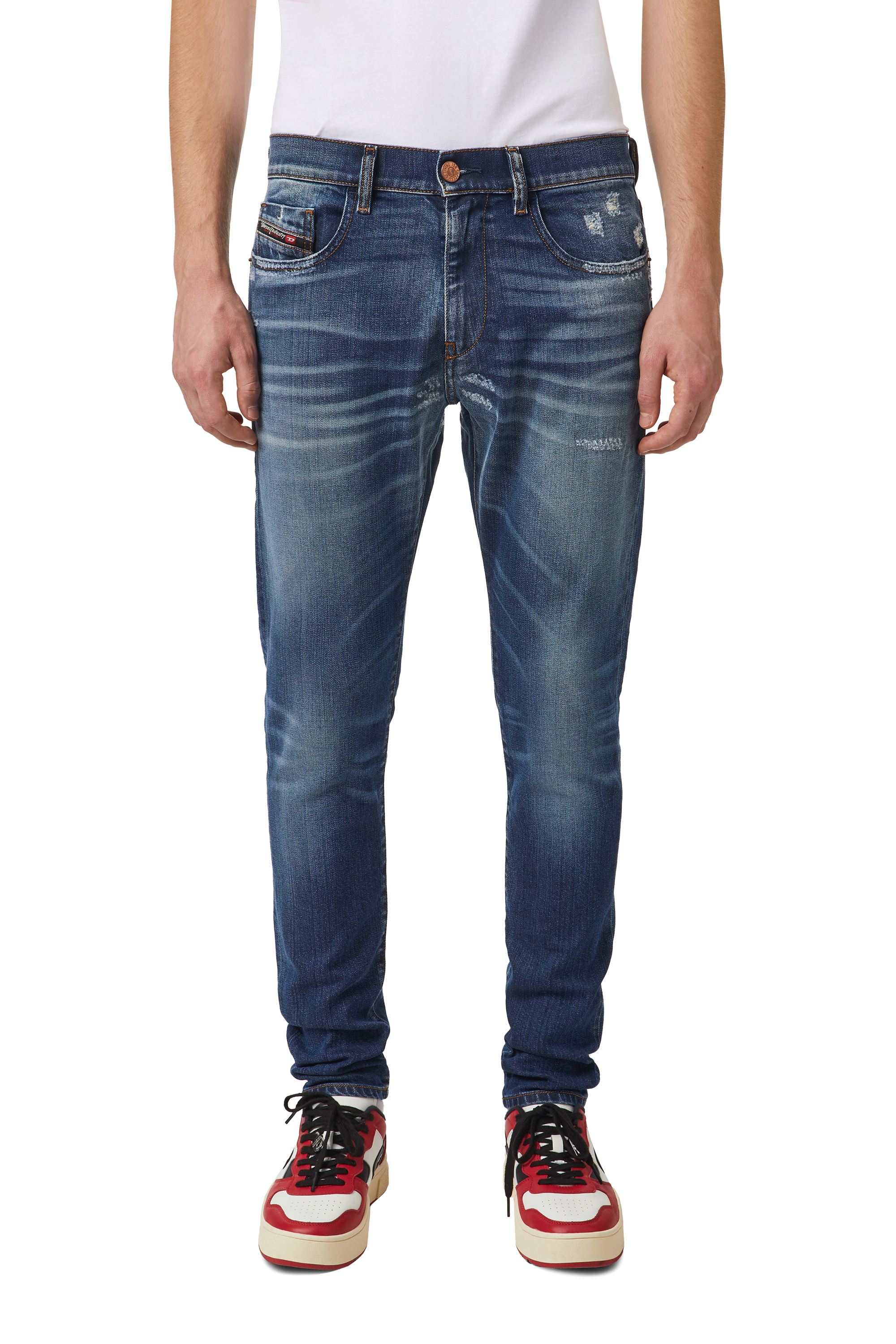 Diesel - D-Strukt Slim Jeans 09A98, Dark Blue - Image 1