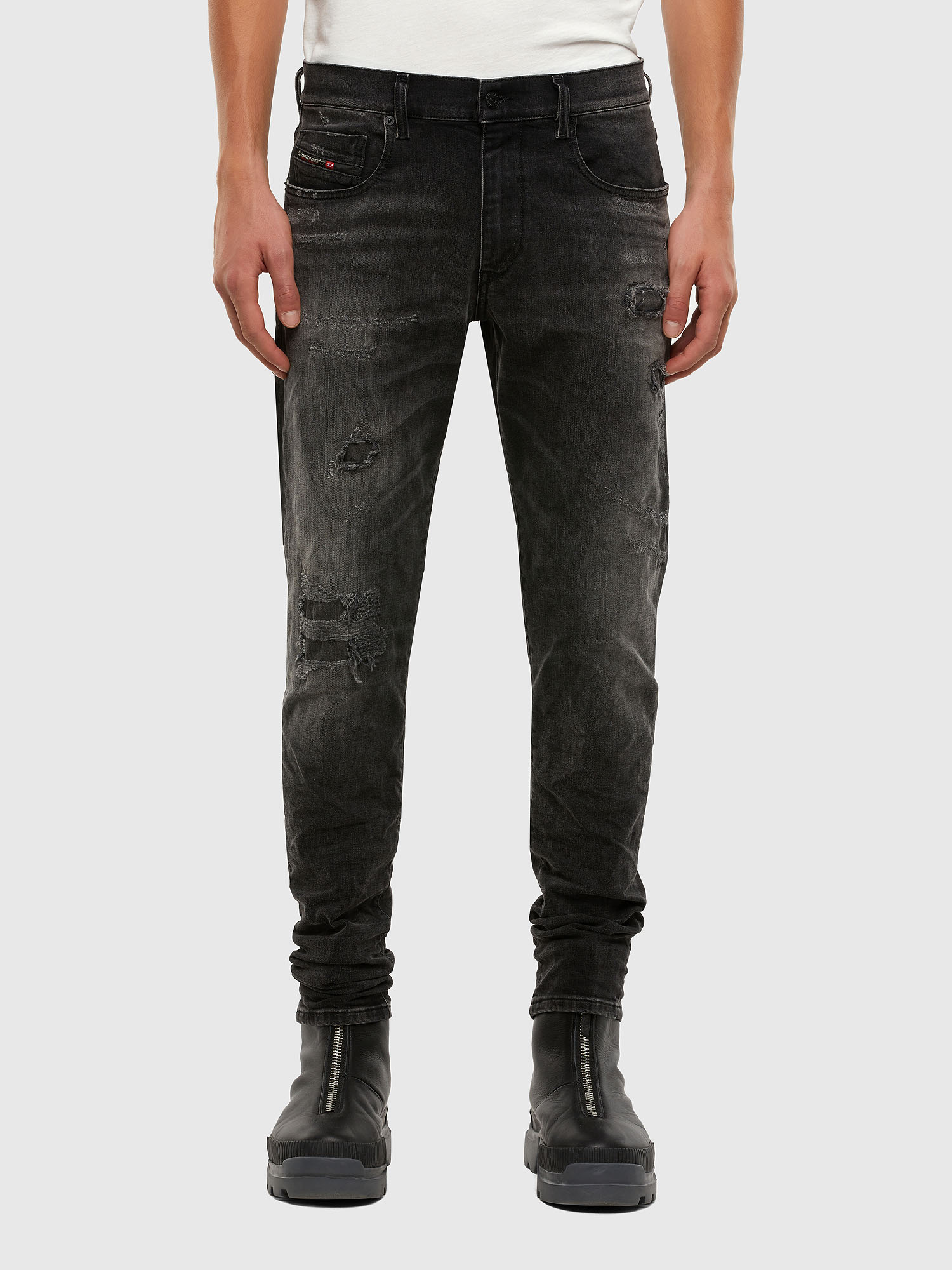 Diesel - D-Strukt Slim Jeans 069RC, Black/Dark Grey - Image 1