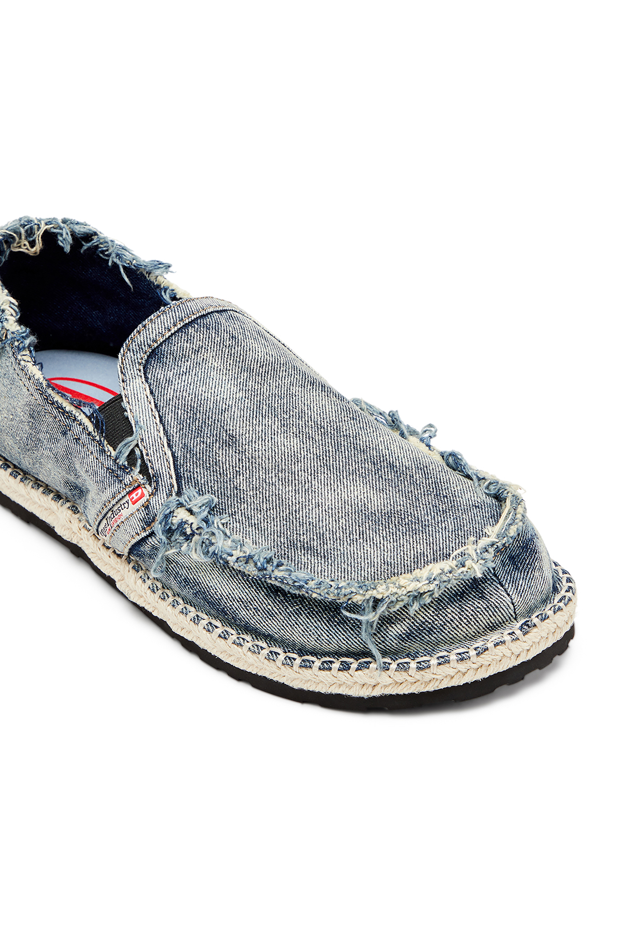 Diesel - D-LUKAS ESP, Mocasines de esparto en denim desgastado Hombre in Azul marino - 6