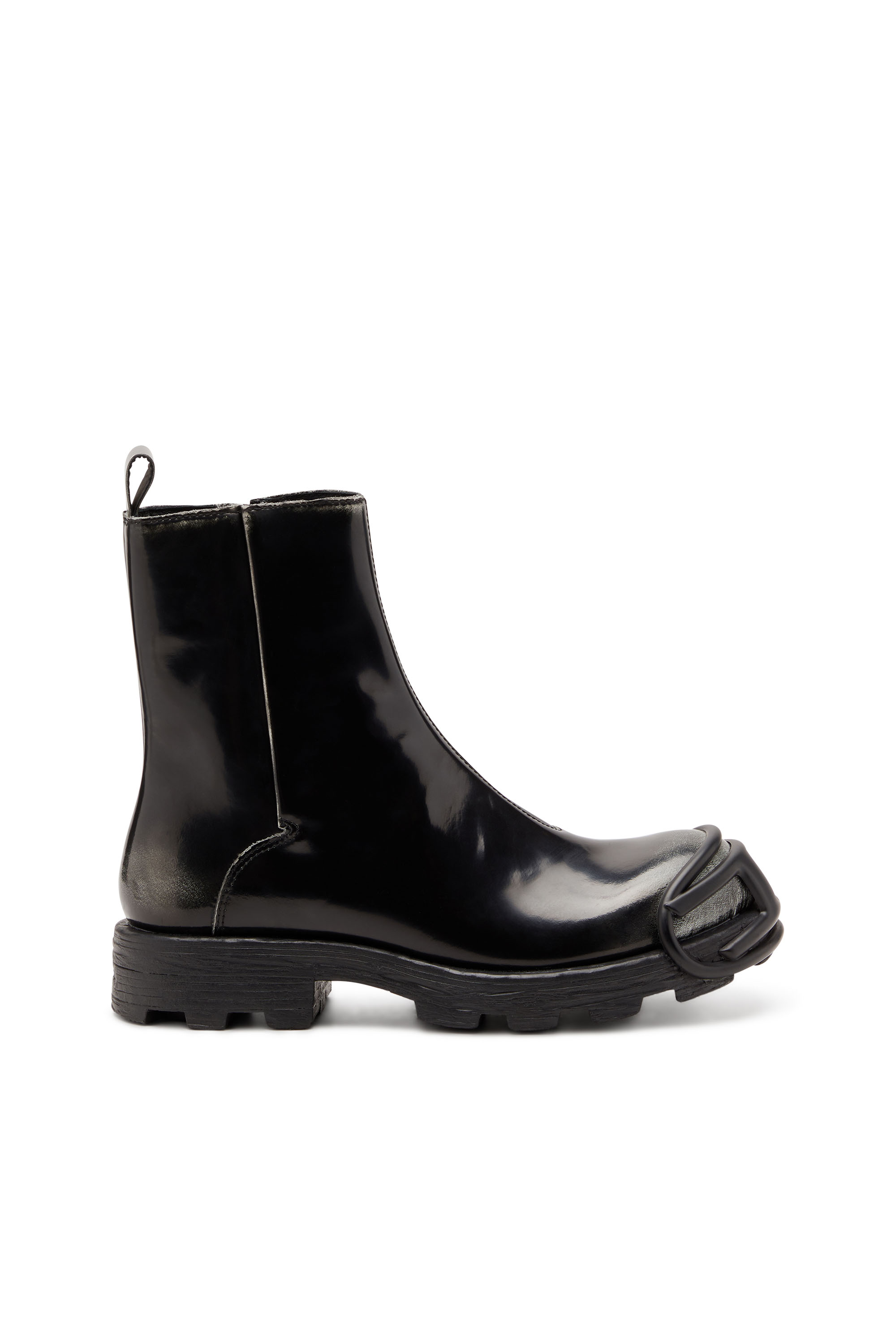 Diesel - D-HAMMER BT ZIP D, D-Hammer - Botas de cuero con cremallera Hombre in Negro - 1