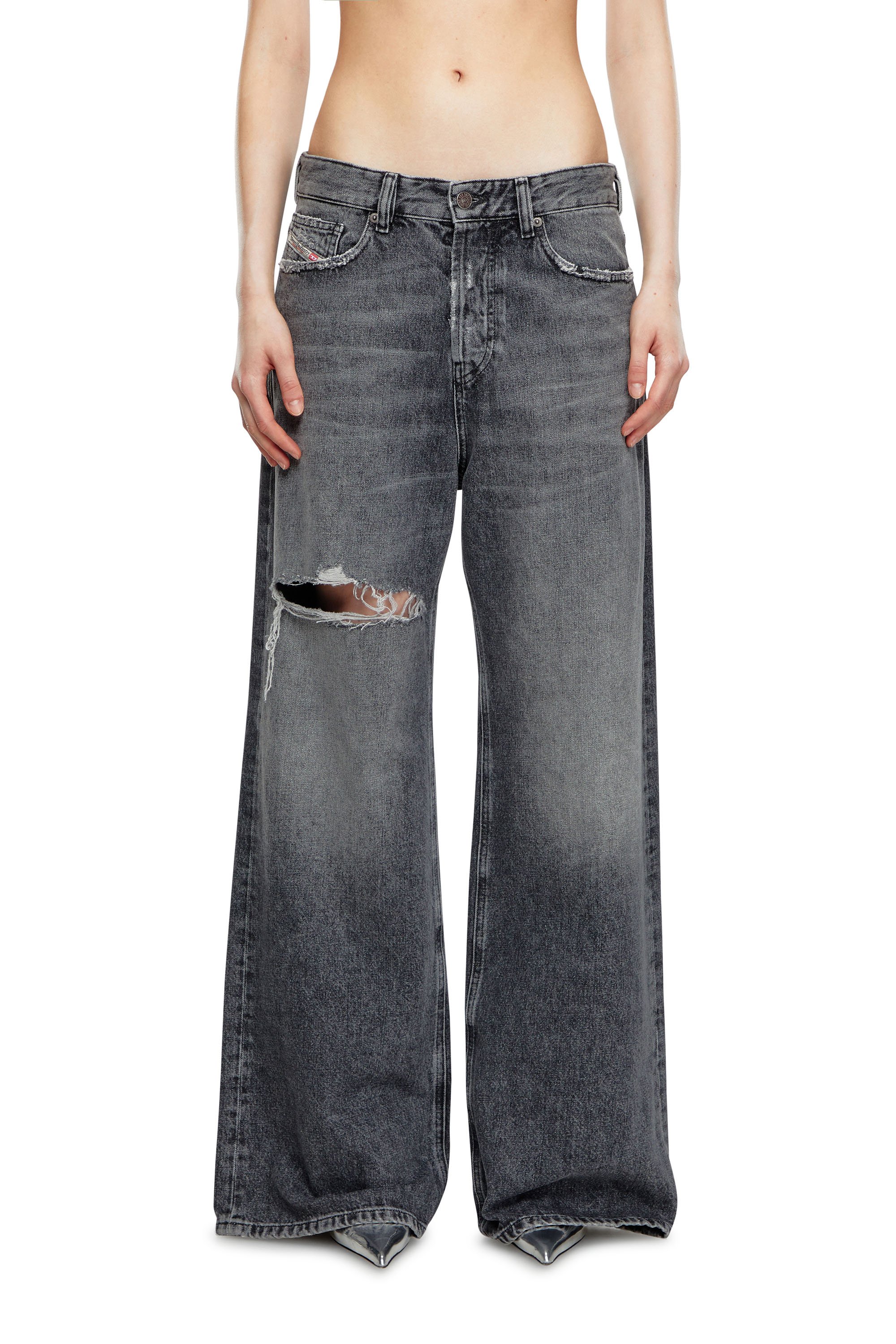 Diesel - Straight Jeans 1996 D-Sire 007X4, Mujer Straight Jeans - 1996 D-Sire in Negro - Image 2