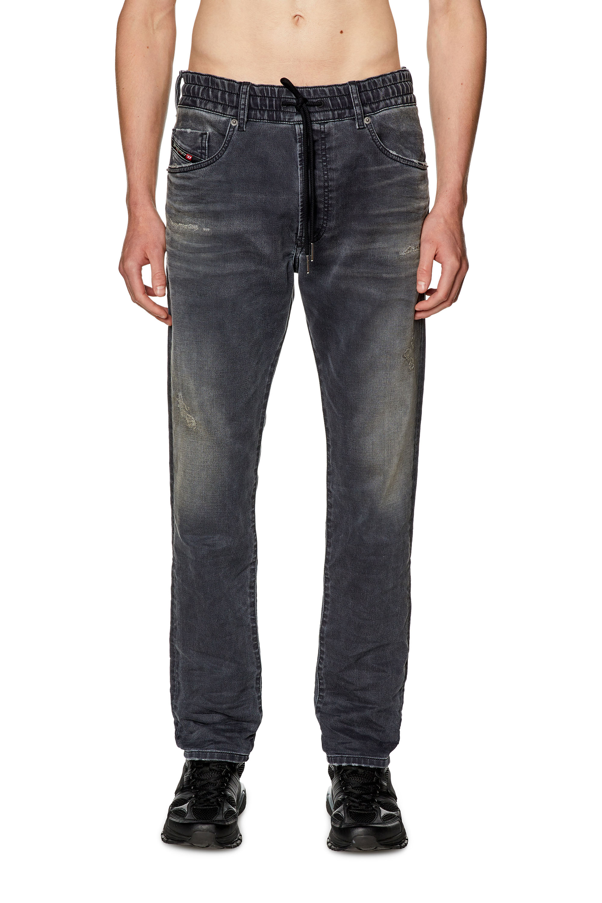 Diesel - Tapered 2030 D-Krooley Joggjeans® 068FP, Negro/Gris oscuro - Image 1