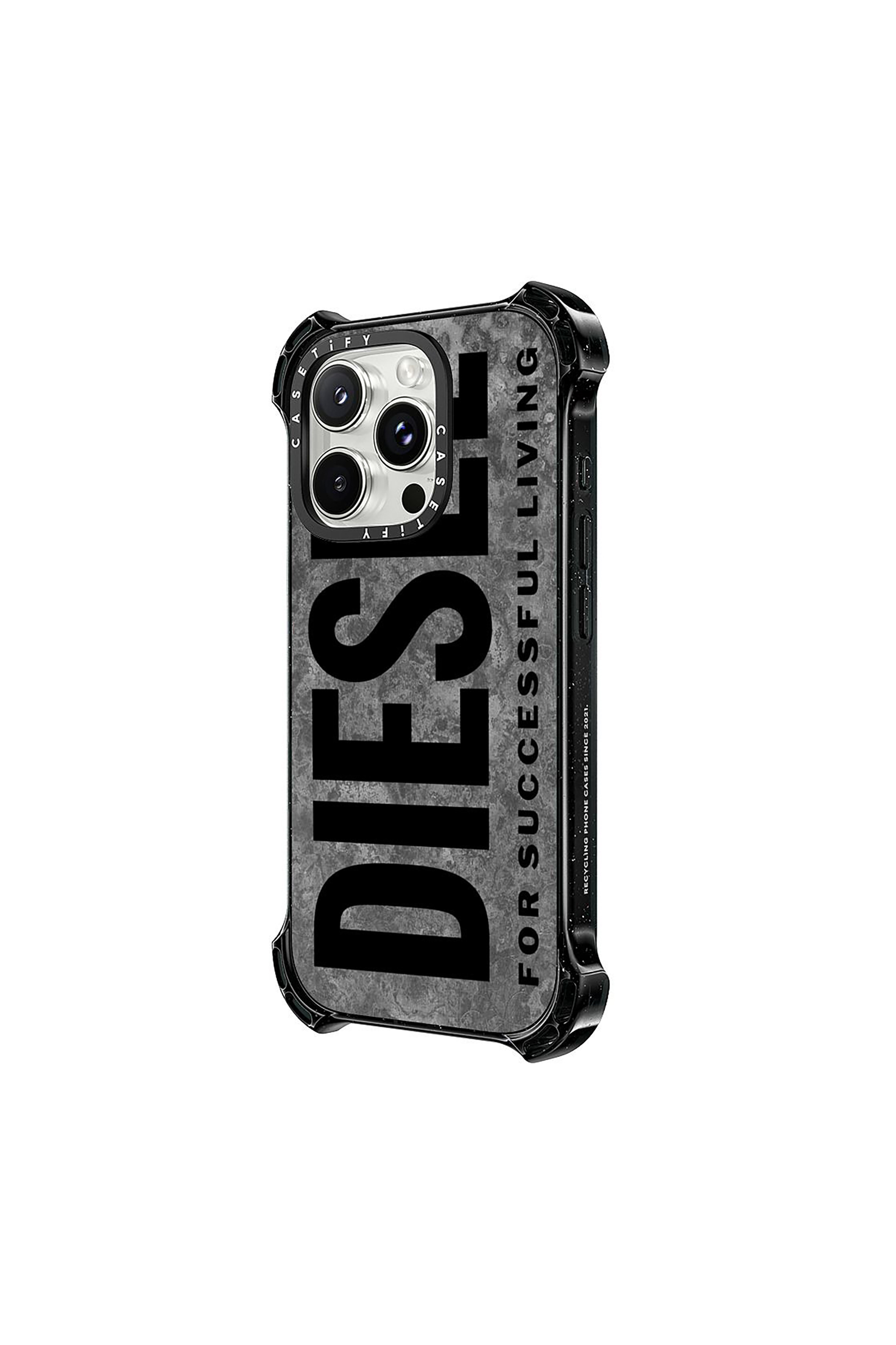 Diesel - 60302 CASETIFY MOULDED CASE, Unisex's Oxidized Case iPhone 16 Pro in Grey/Black - 3