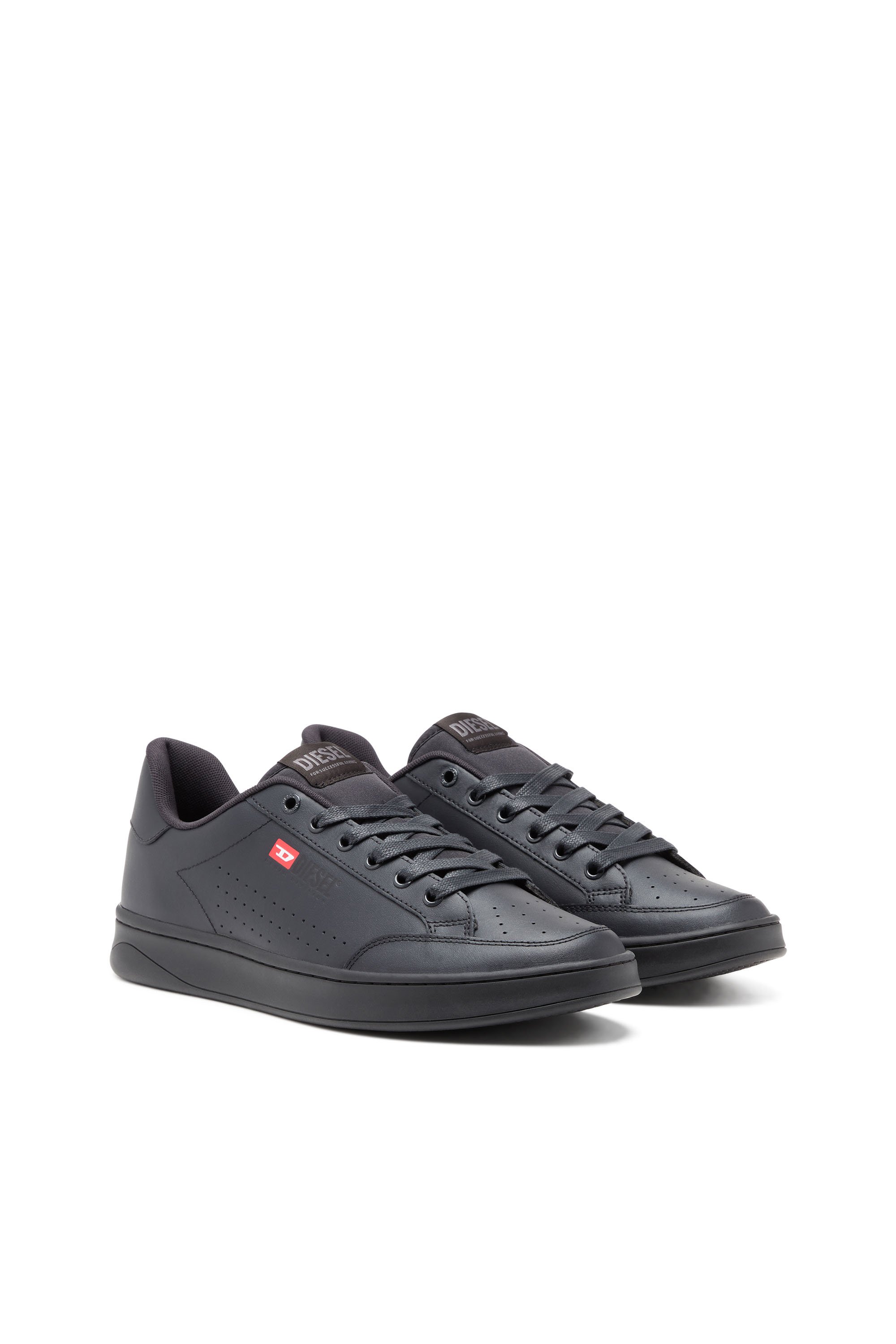 Diesel - S-ATHENE VTG, Man S-Athene-Low-top sneakers in leather and nylon in Black - Image 2