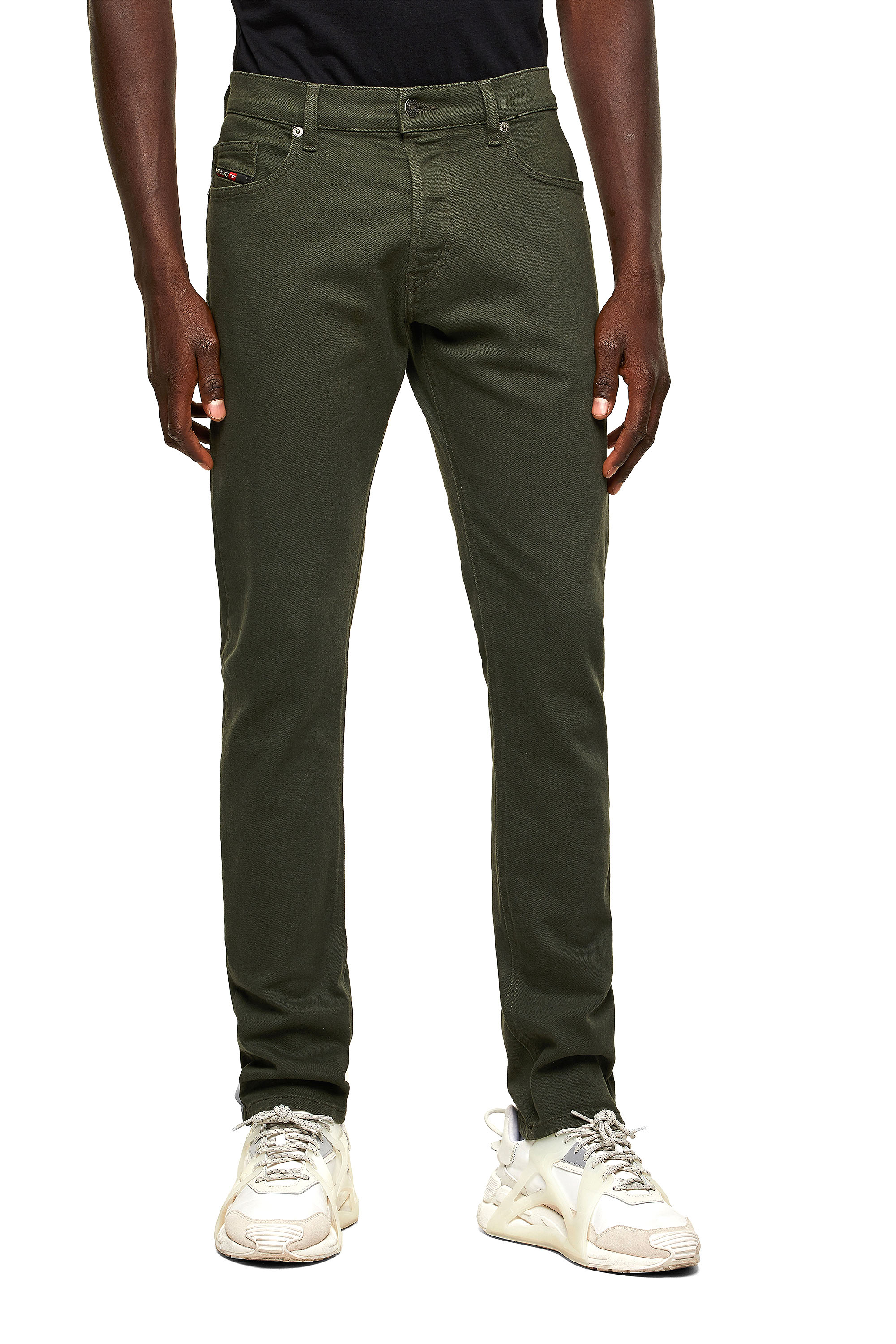 Diesel - D-Luster Slim Jeans 009HA, Military Green - Image 1