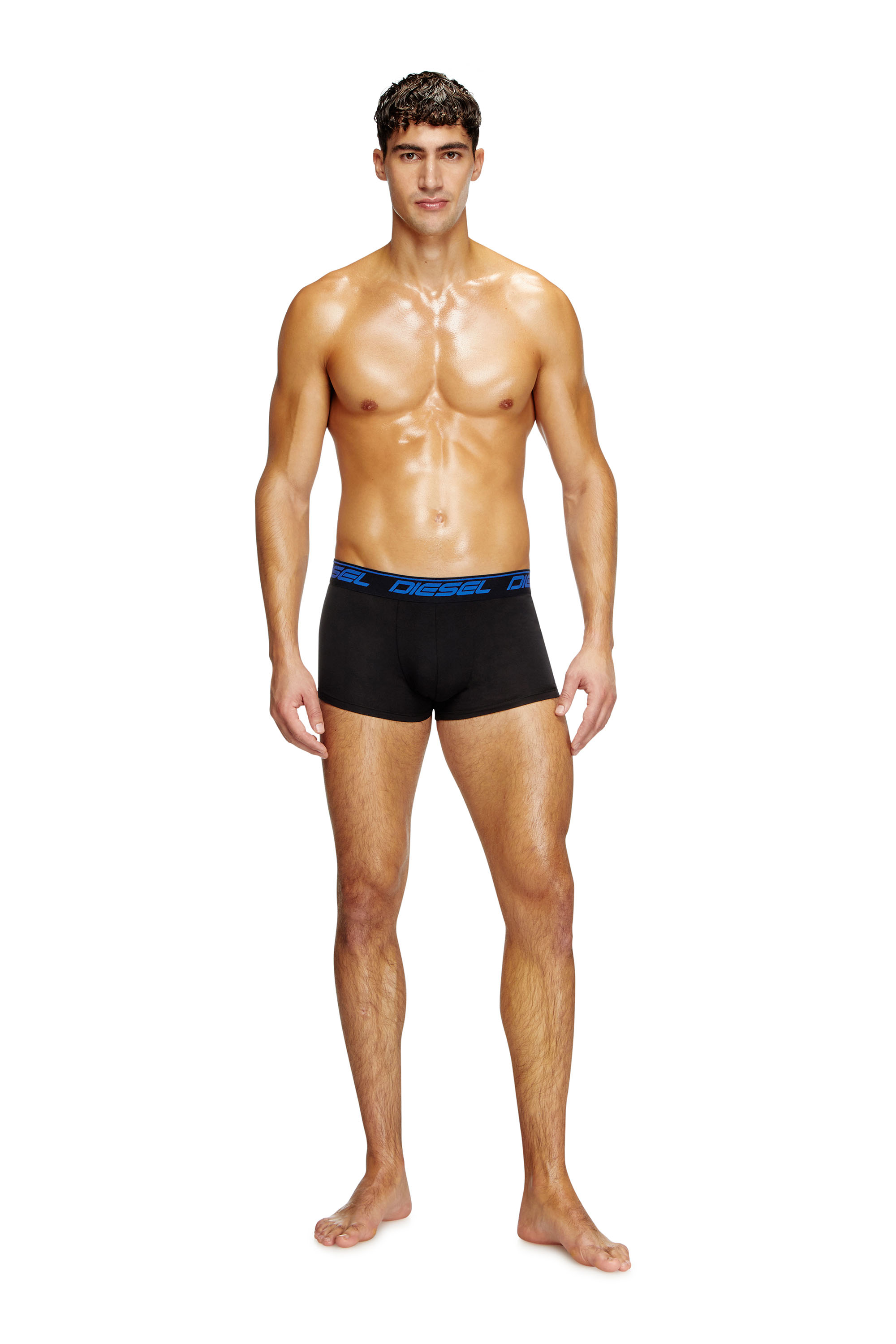 Diesel - UMBX-DAMIENTHREEPACK, Man's Three-pack cloudy-print boxer briefs in Black/Blue - 2