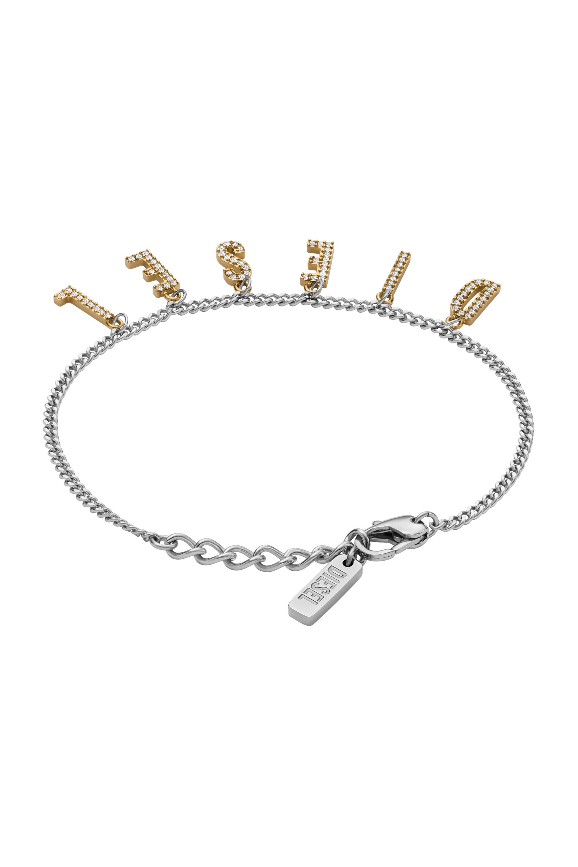 Diesel - DX1547931 JEWEL, Pulsera de cadena de acero inoxidable en dos tonos Unisex in Plateado - 2