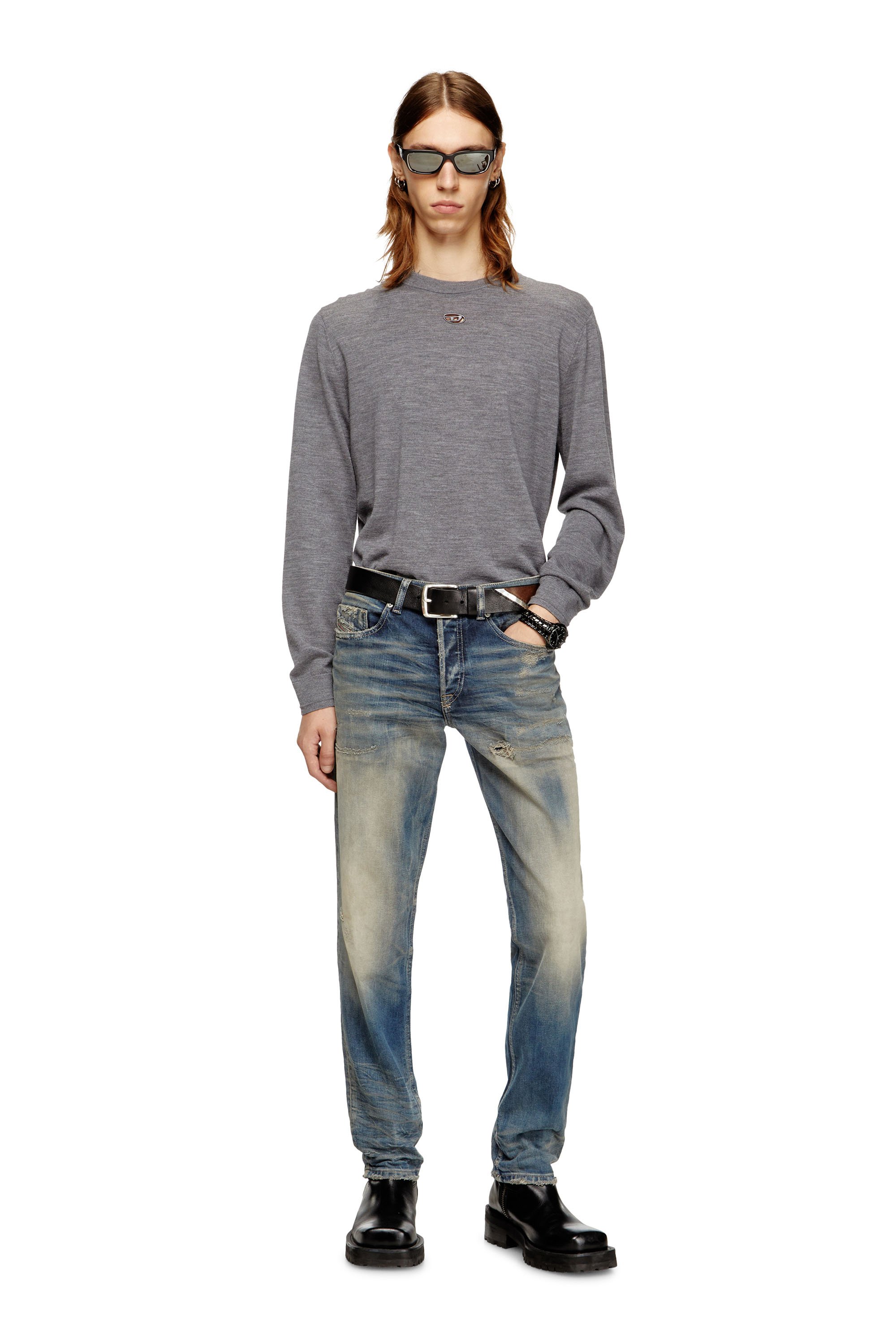 Diesel - Regular Jeans 2023 D-Finitive 09M18 Hombre, Azul medio - 2