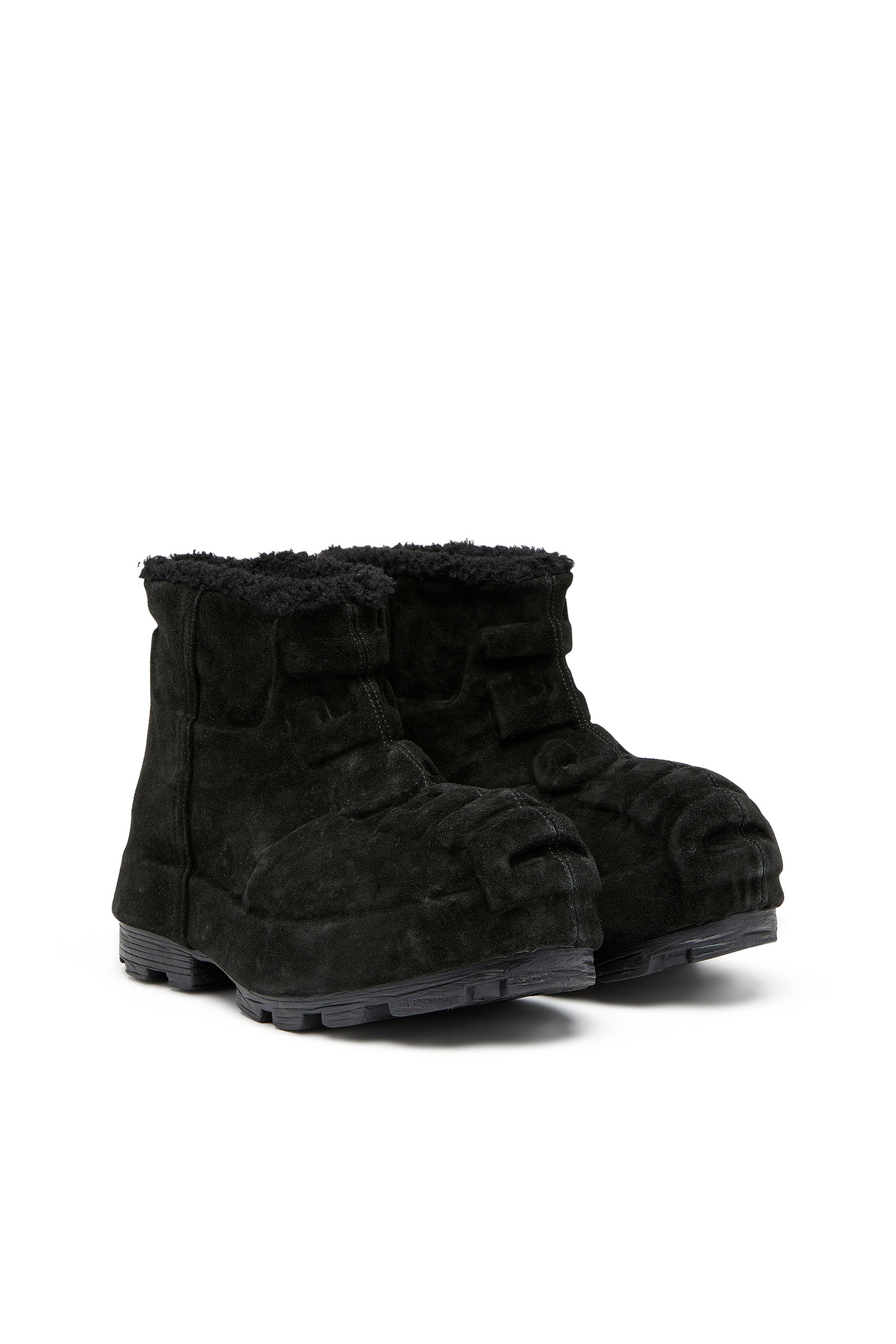 Diesel - D-HAMMER CH MD, D-Hammer-Botines de gamuza con logotipo en relieve Unisex in Negro - 2