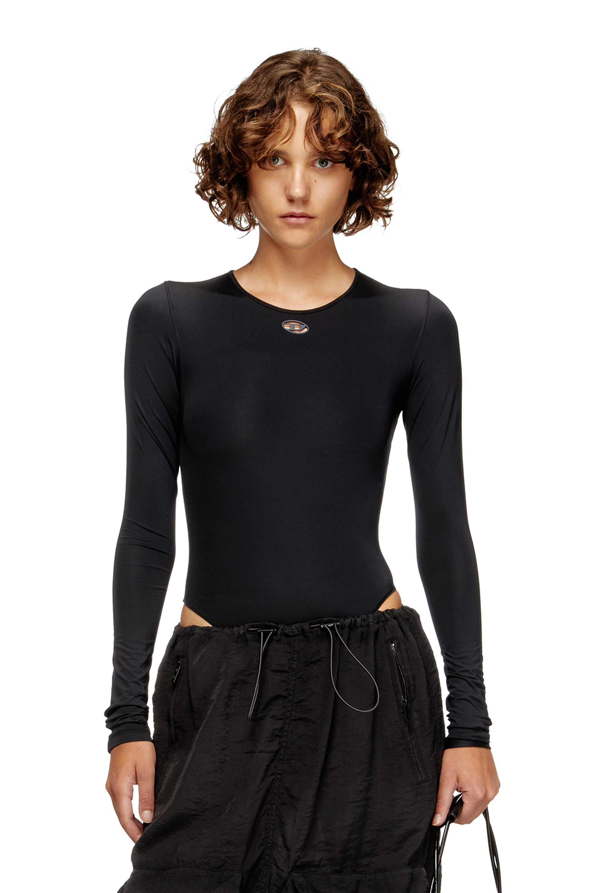 Diesel - ANGELINA-UTLT, Woman's Stretch Nylon bodysuit in Black - 4