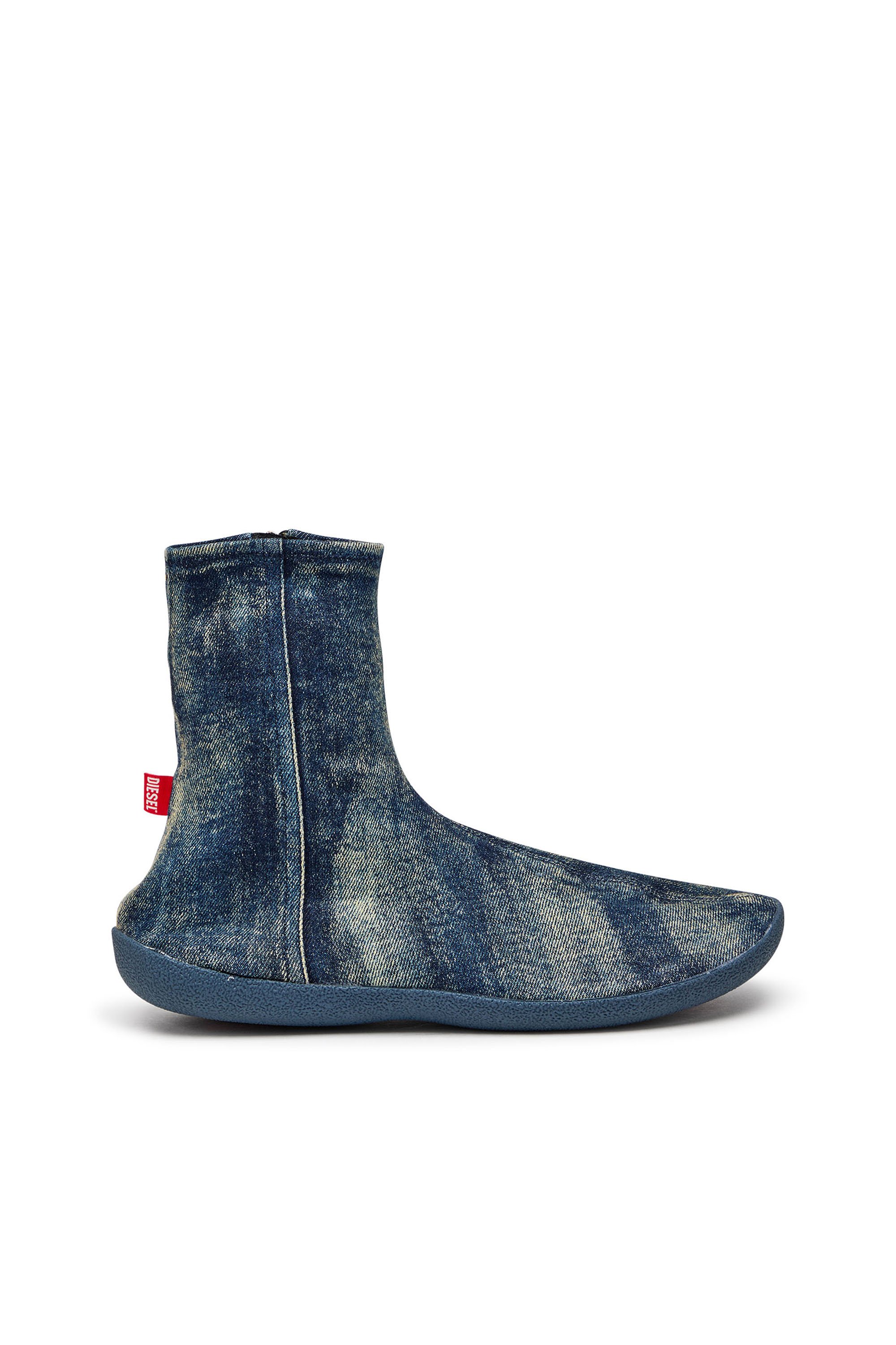 Diesel - D-SHOCK BT, Botines calcetín en denim solarizado Hombre in Azul marino - 1