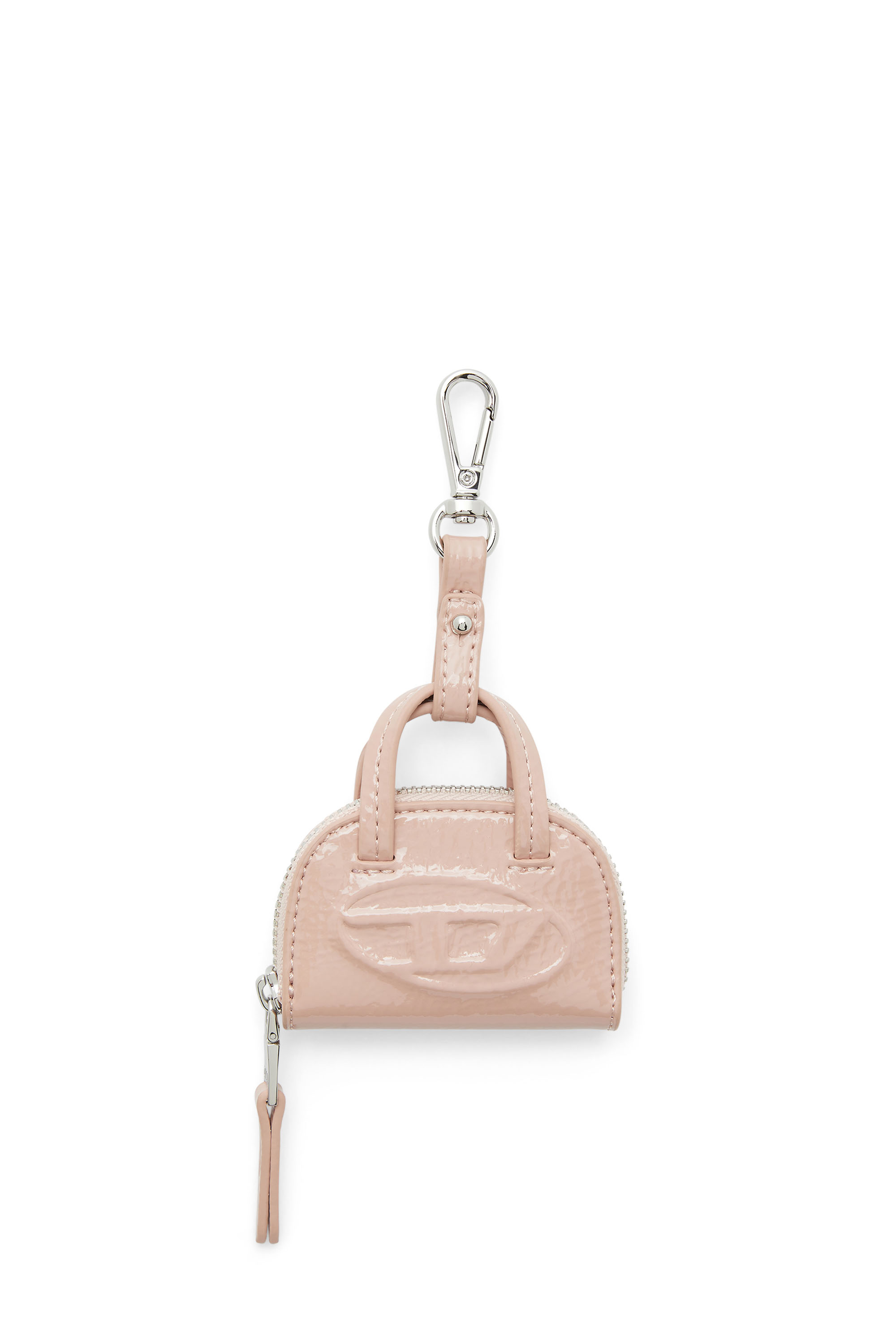 Diesel - 1DR DOME CHARMS, Bag charm in glossy, crinkled naplak Mujer in Rosa - 1