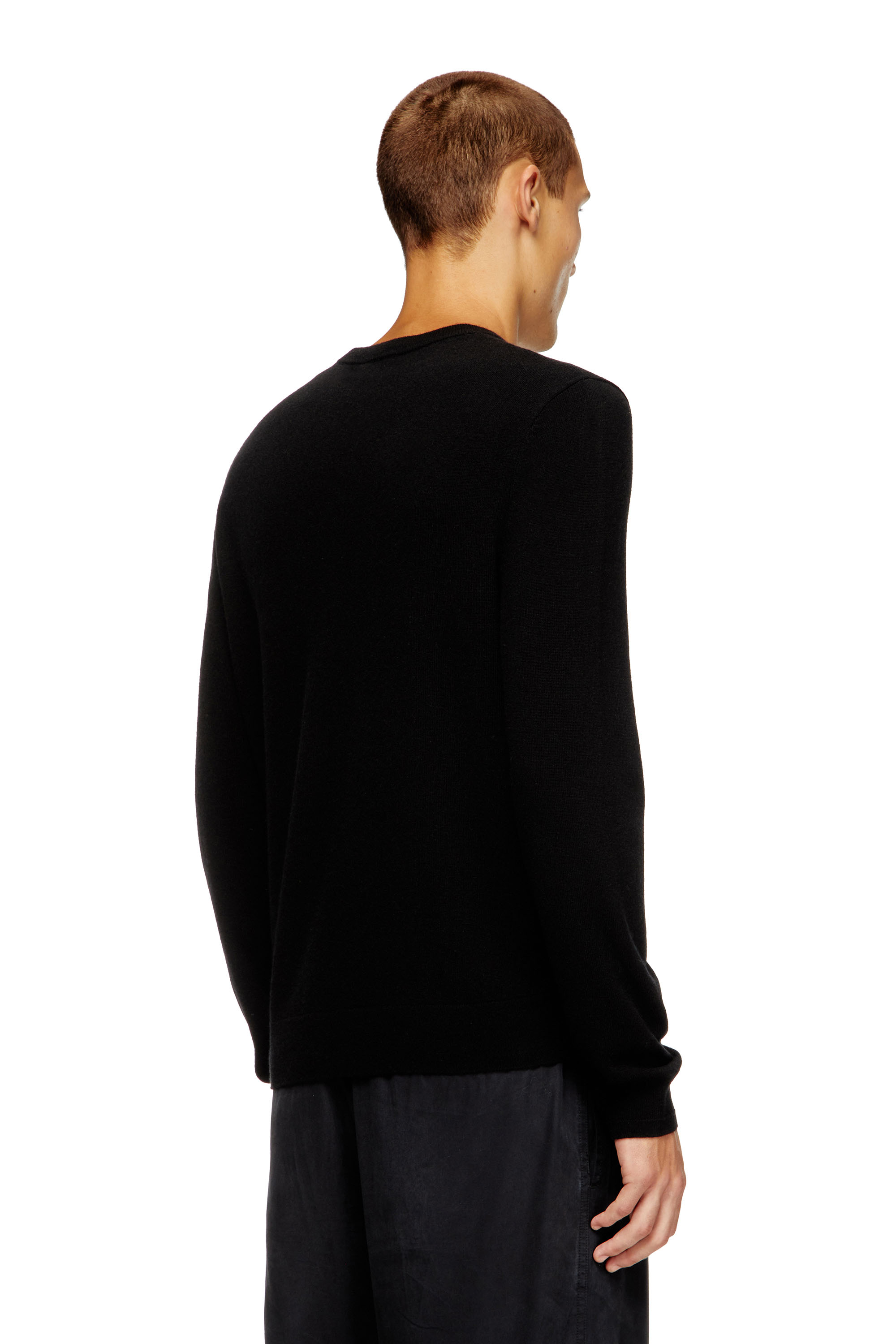 Diesel - K-VIERI, Man's Wool and cashmere jumper in Black - 2
